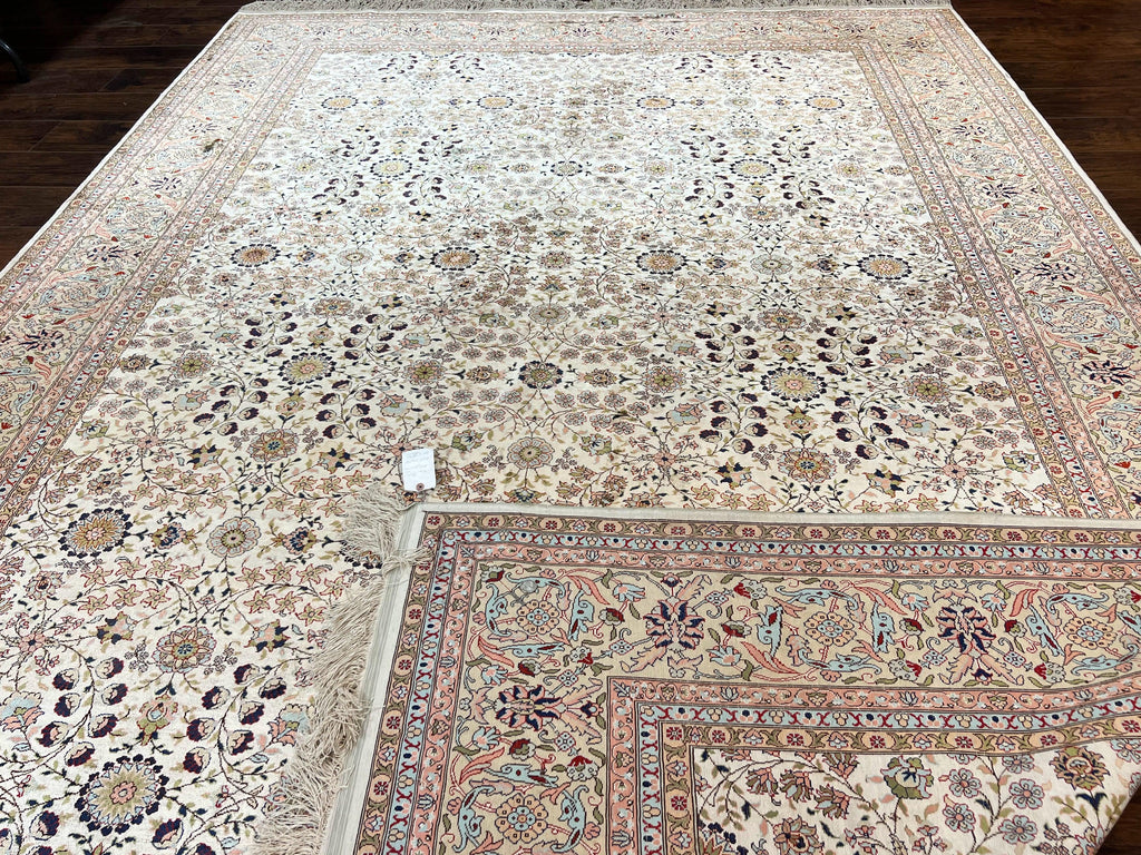 Wonderful Turkish Silk Rug 8x12, Handmade, Fine 320 KPSI