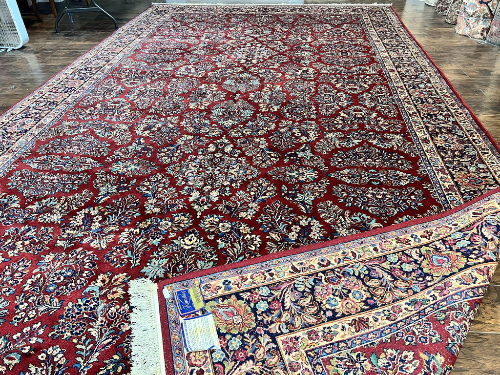 Karastan Rug 10x18 Red Sarouk #785, Wool Karastan Carpet, Original 700 Series, Vintage Discontinued Large Oriental Rug
