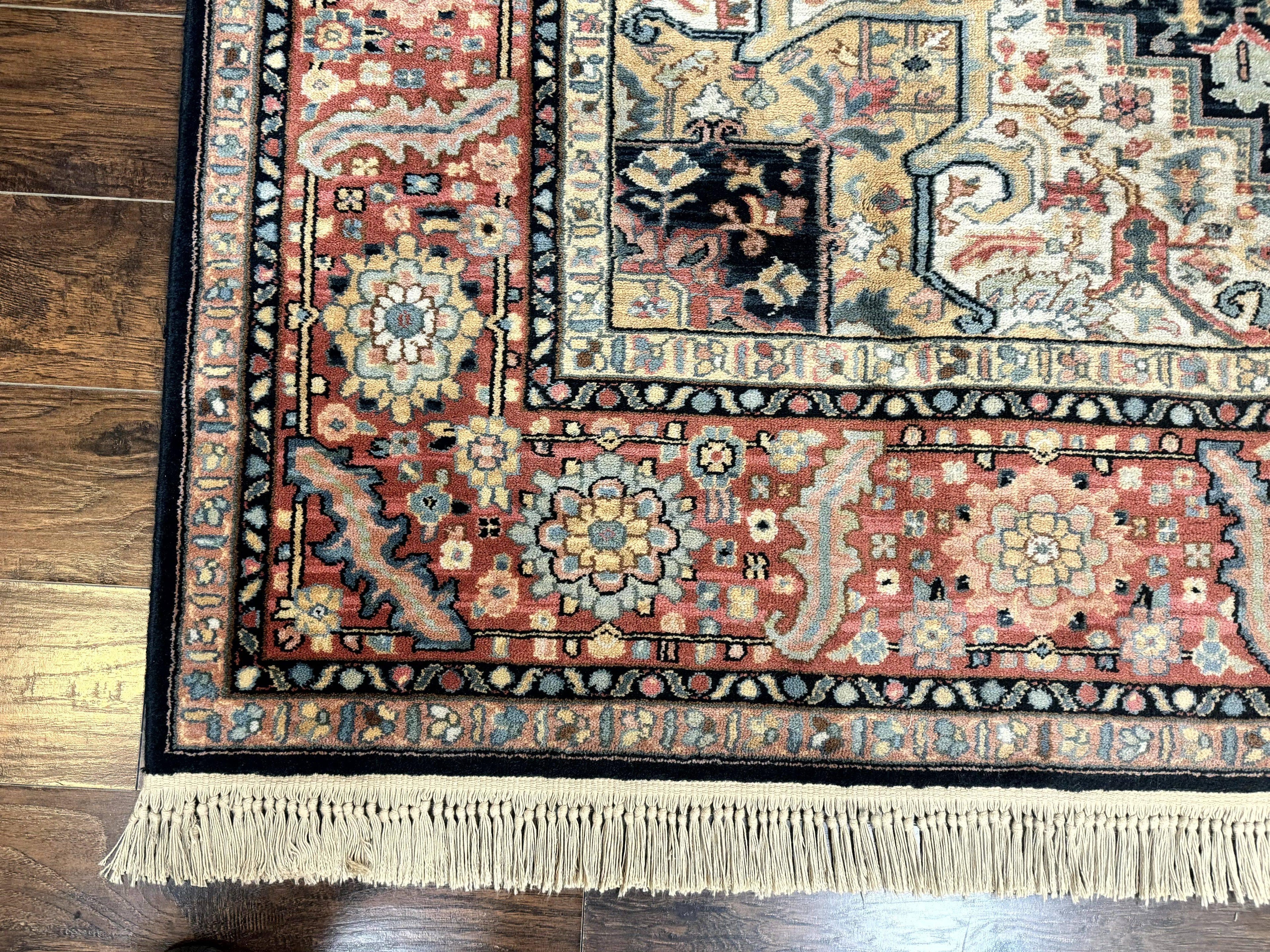 Karastan Navy Heriz #700/701 Rug, 8.8 x 10.6 Karastan Carpet, Wool Pile, Discontinued Vintage Karastan Rug, Original 700 Series, Geometric