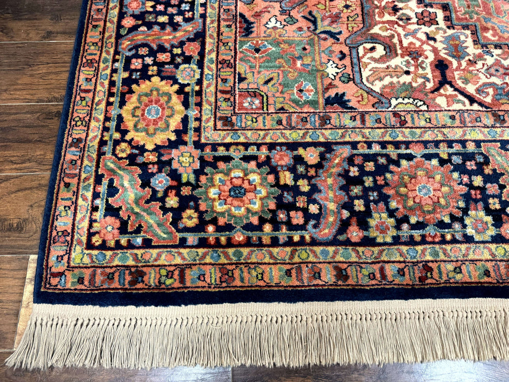 8.8 x 12 Karastan Heriz Rug #726, Vintage Wool Discontinued Carpet, Original 700 Series