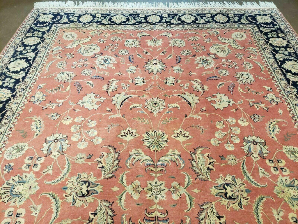 6' X 9' Vintage Fine Oriental Floral Handmade Wool Rug Vegetable Dyes Red Nice