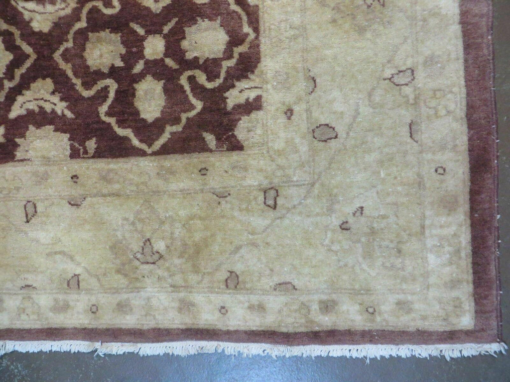 7' X 10' Vintage Fine Handmade Pakistan Peshawar Chobi Floral Wool Rug Vegy Dye