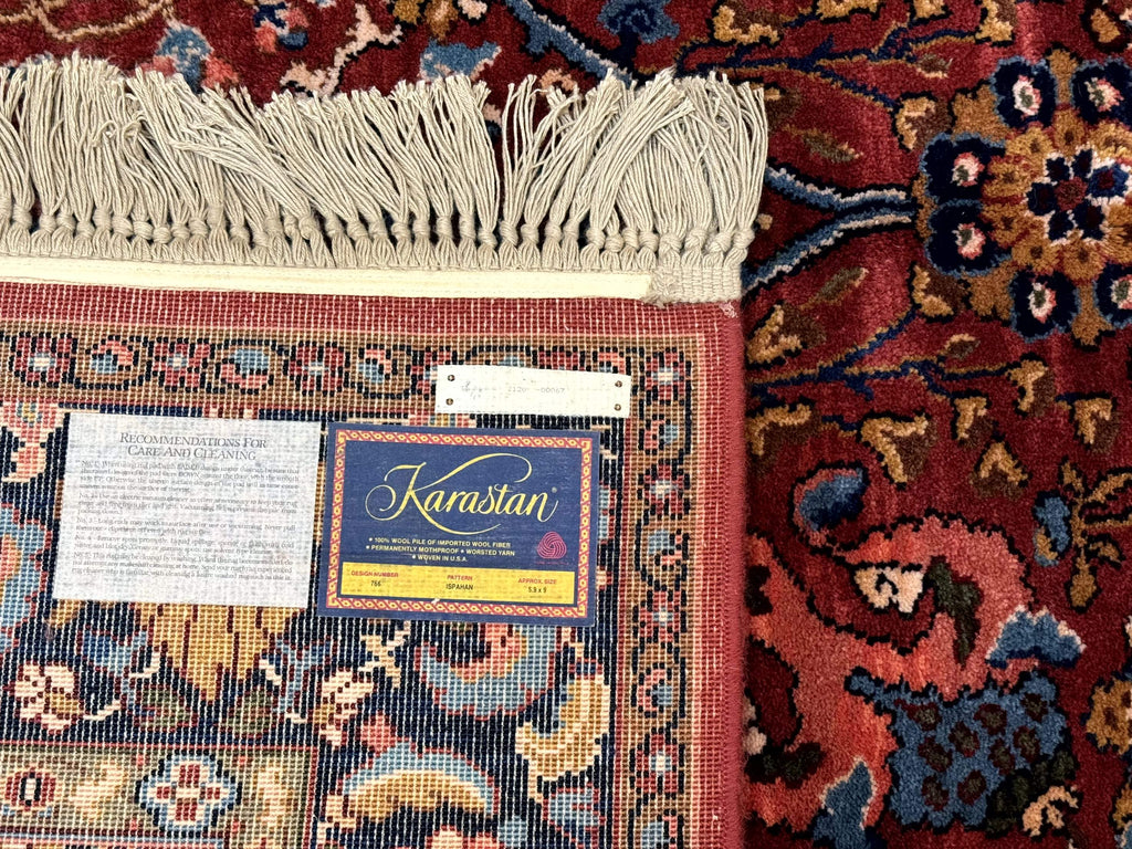 5.9 x 9 Karastan Rug Ispahan #766, Vintage Wool Discontinued Original 700 Series