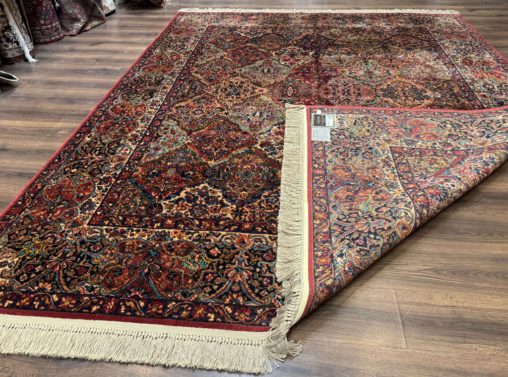 Karastan Rug 8.8 x 10.6, Multicolor Panel Kirman Rug #717, Wool