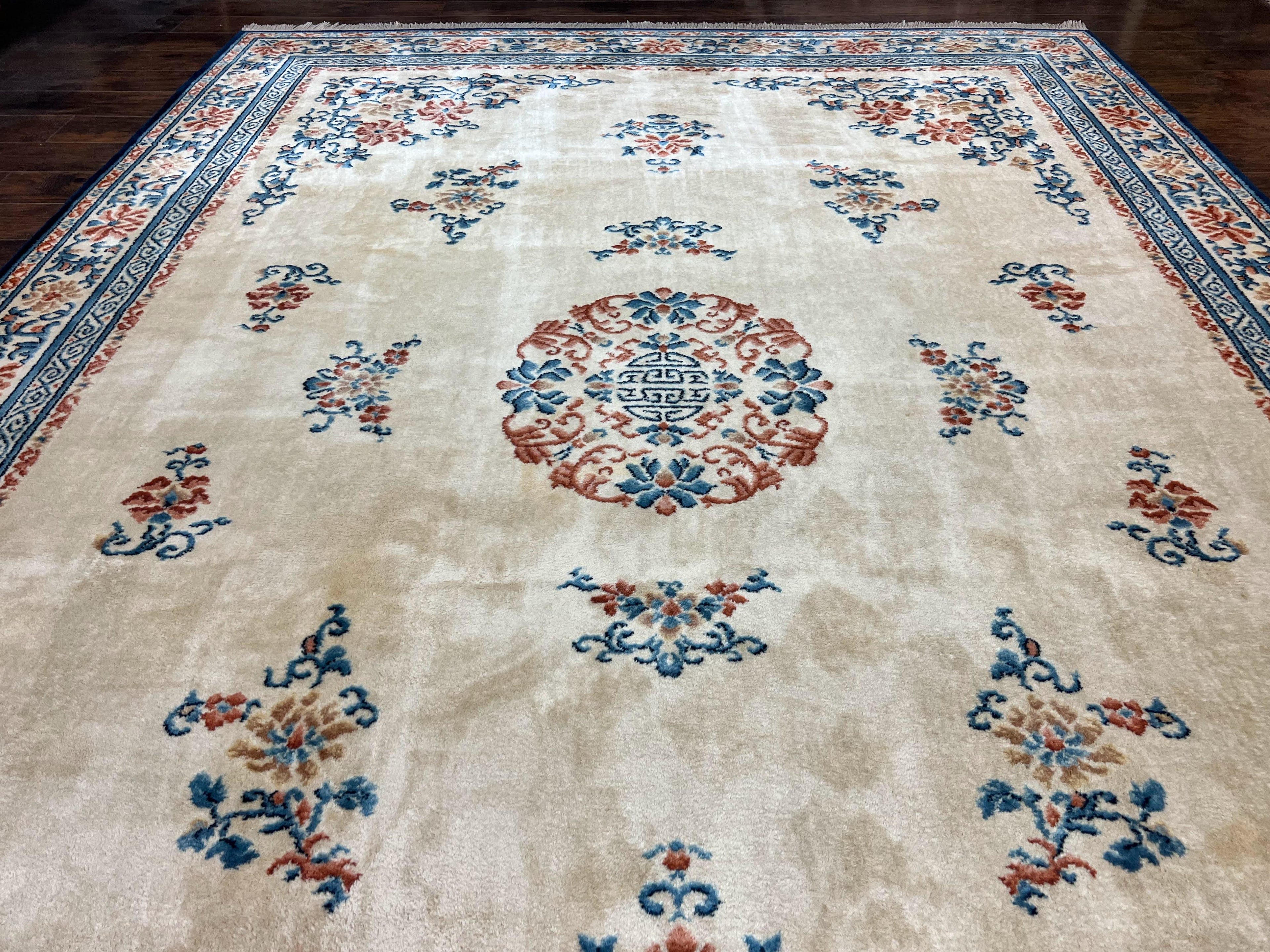 Karastan Rug 10x14 Chinese #718, Vintage Original 700 Series Wool Pile Karastan Carpet, Asian Oriental Rug, Rare