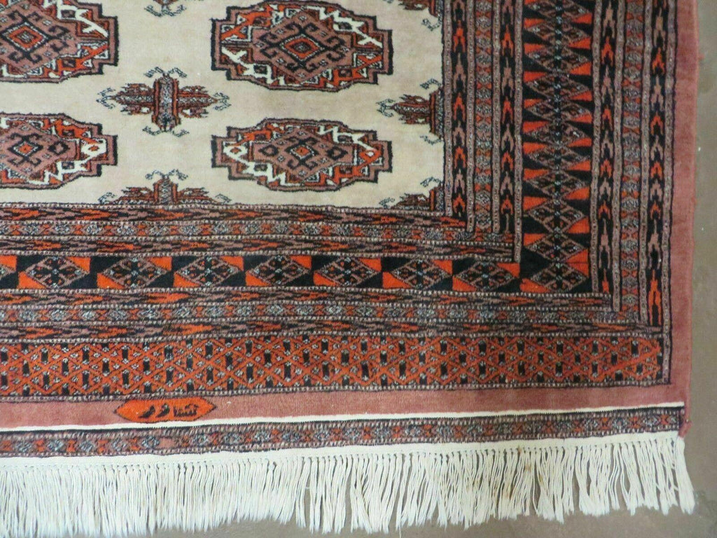 4' X 6' Vintage Handmade Bokhara Turkoman Pakistan Wool Rug Carpet Nice