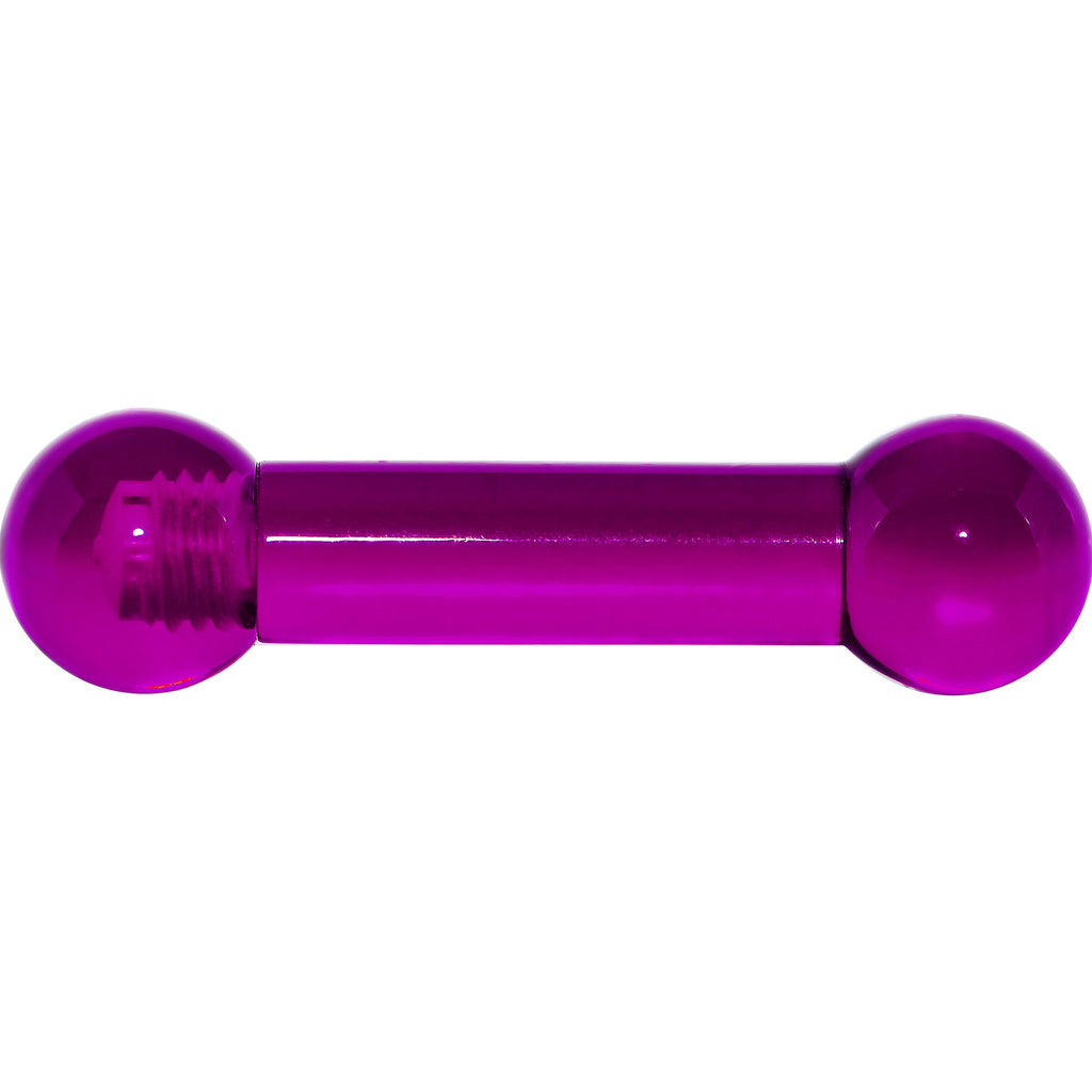 4G Amethyst Purple UV Acrylic Straight Barbell