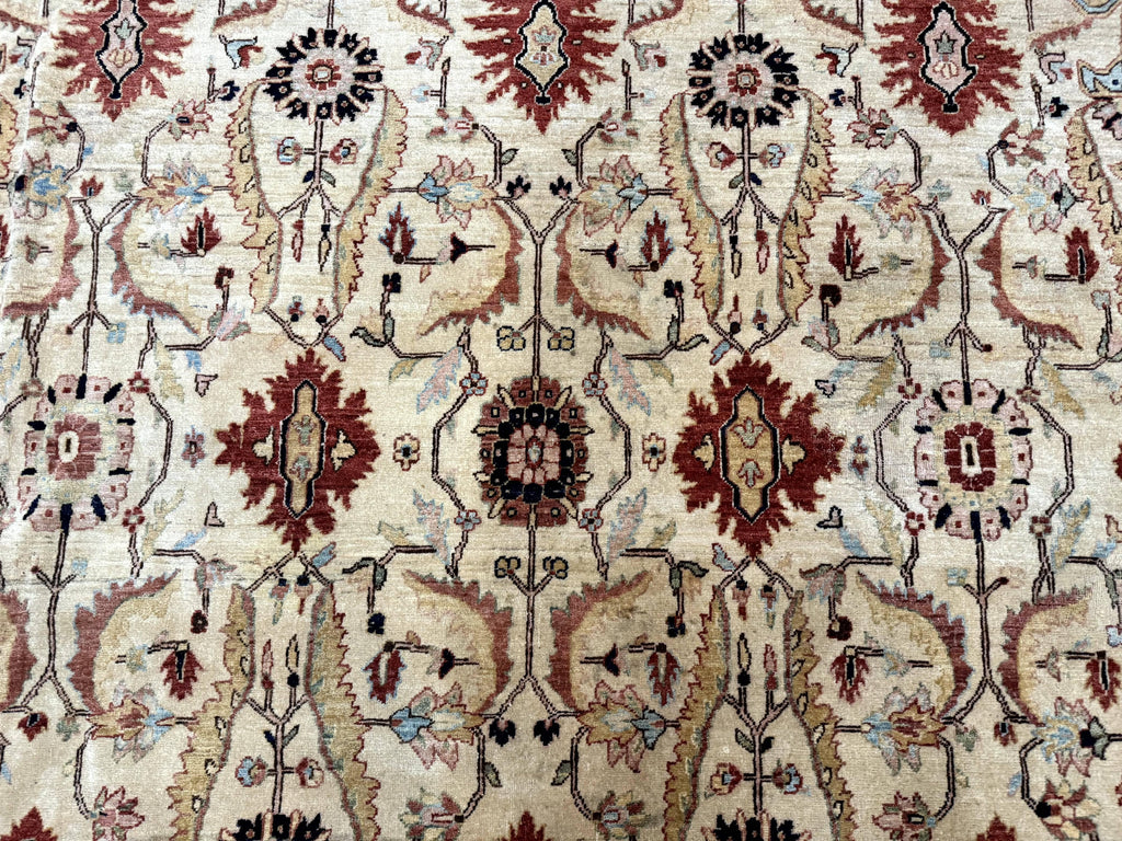 Large Palace Sized Stark Carpet 13x19, Traditional Wool Handmade Rug, Beige