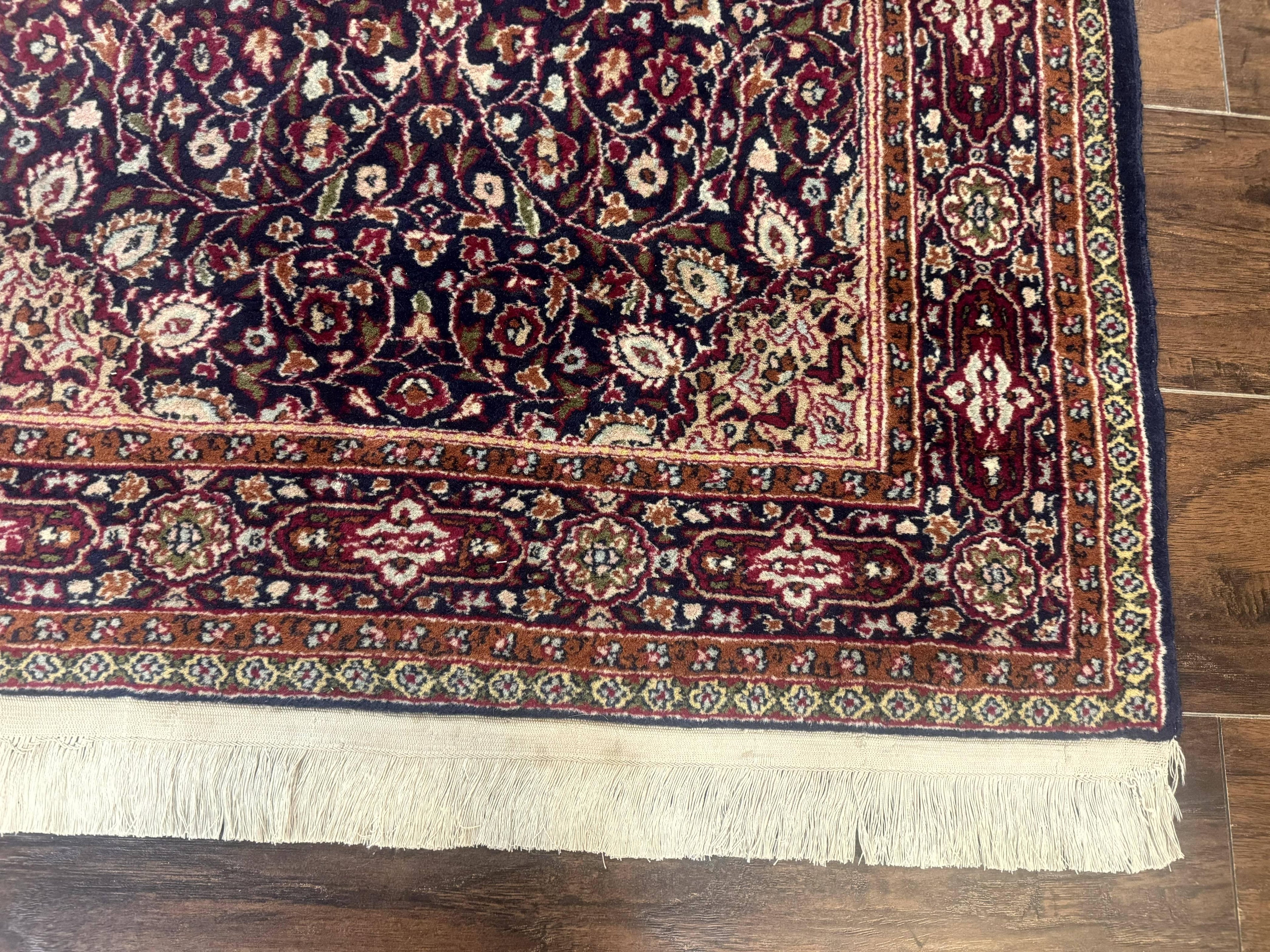 Indo Kashmiri Rug 3x5, Navy Blue, Very Fine 400 KPSI, Pair B