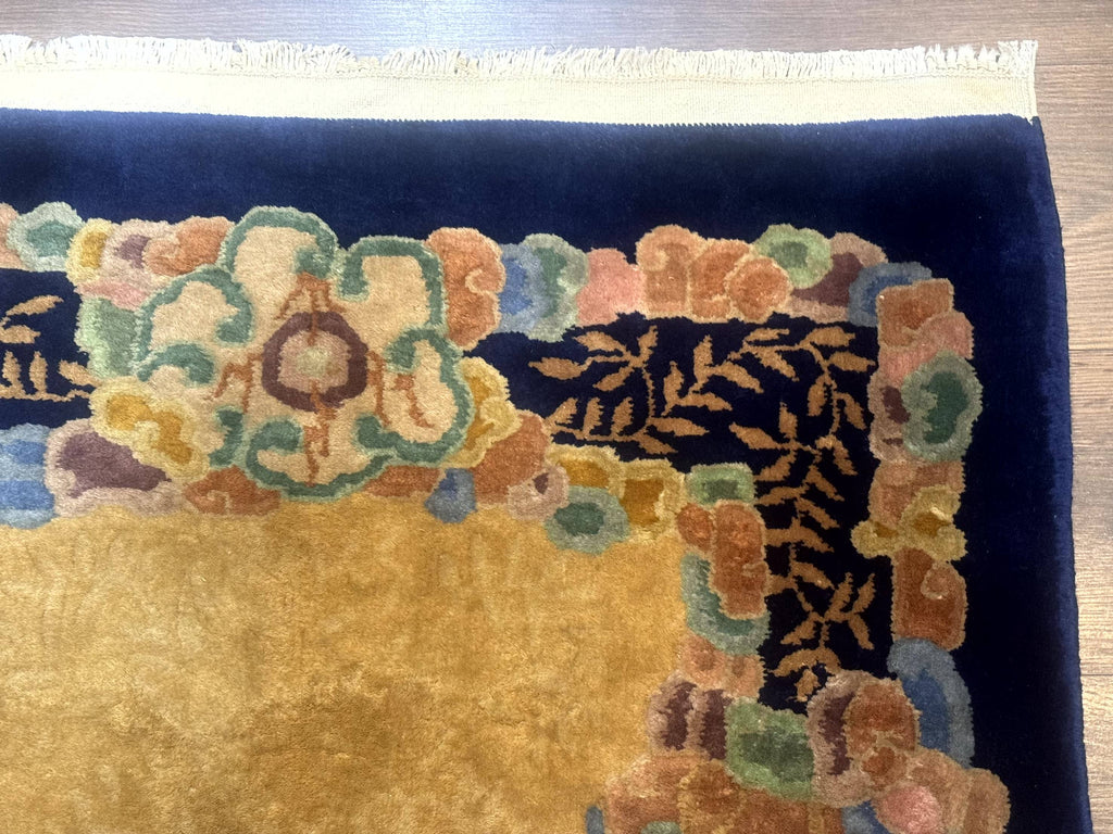 Chinese Wool Rug 3x5, Vintage Carpet, Handmade