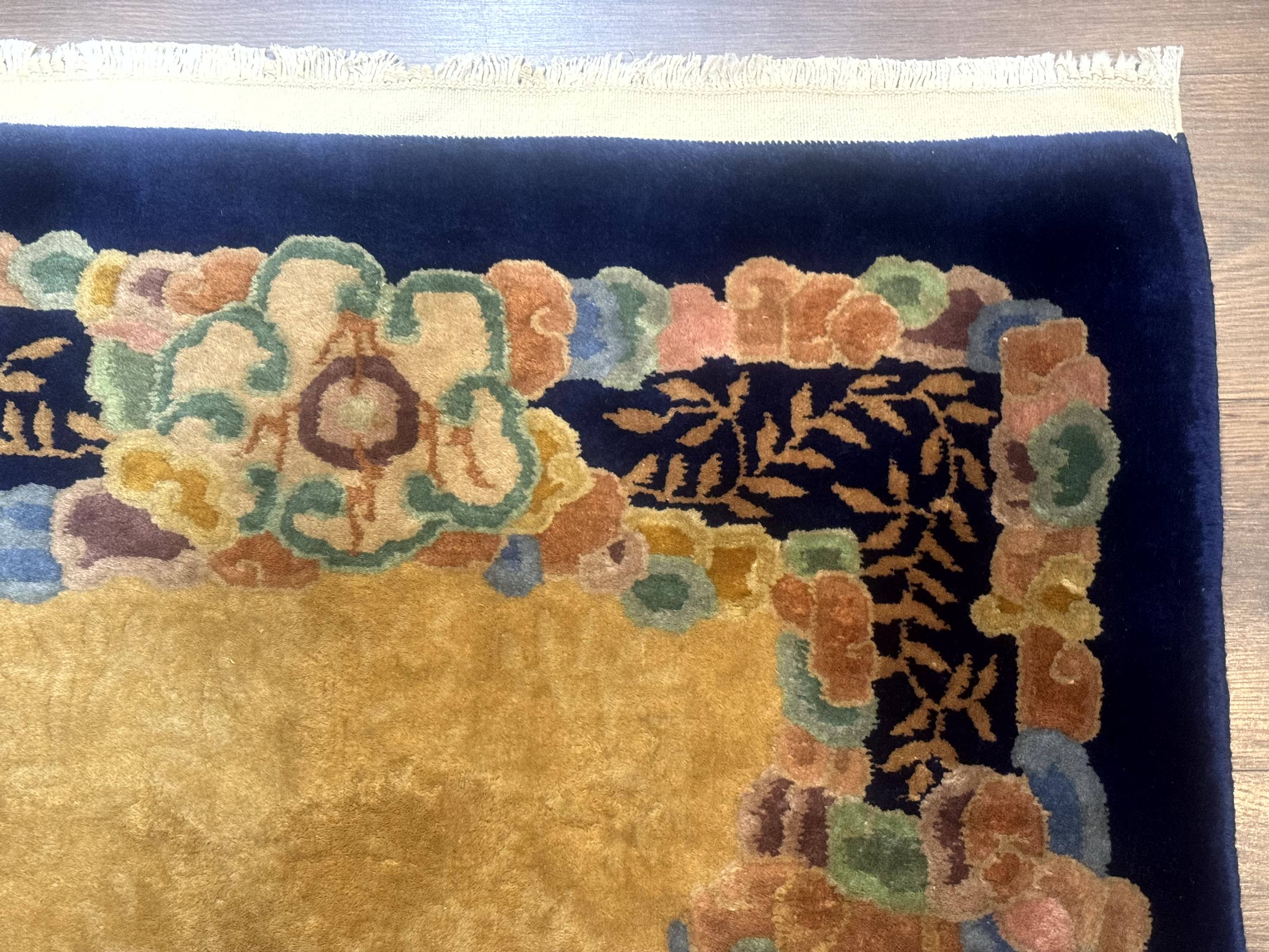 Chinese Wool Rug 3x5, Vintage Carpet, Handmade