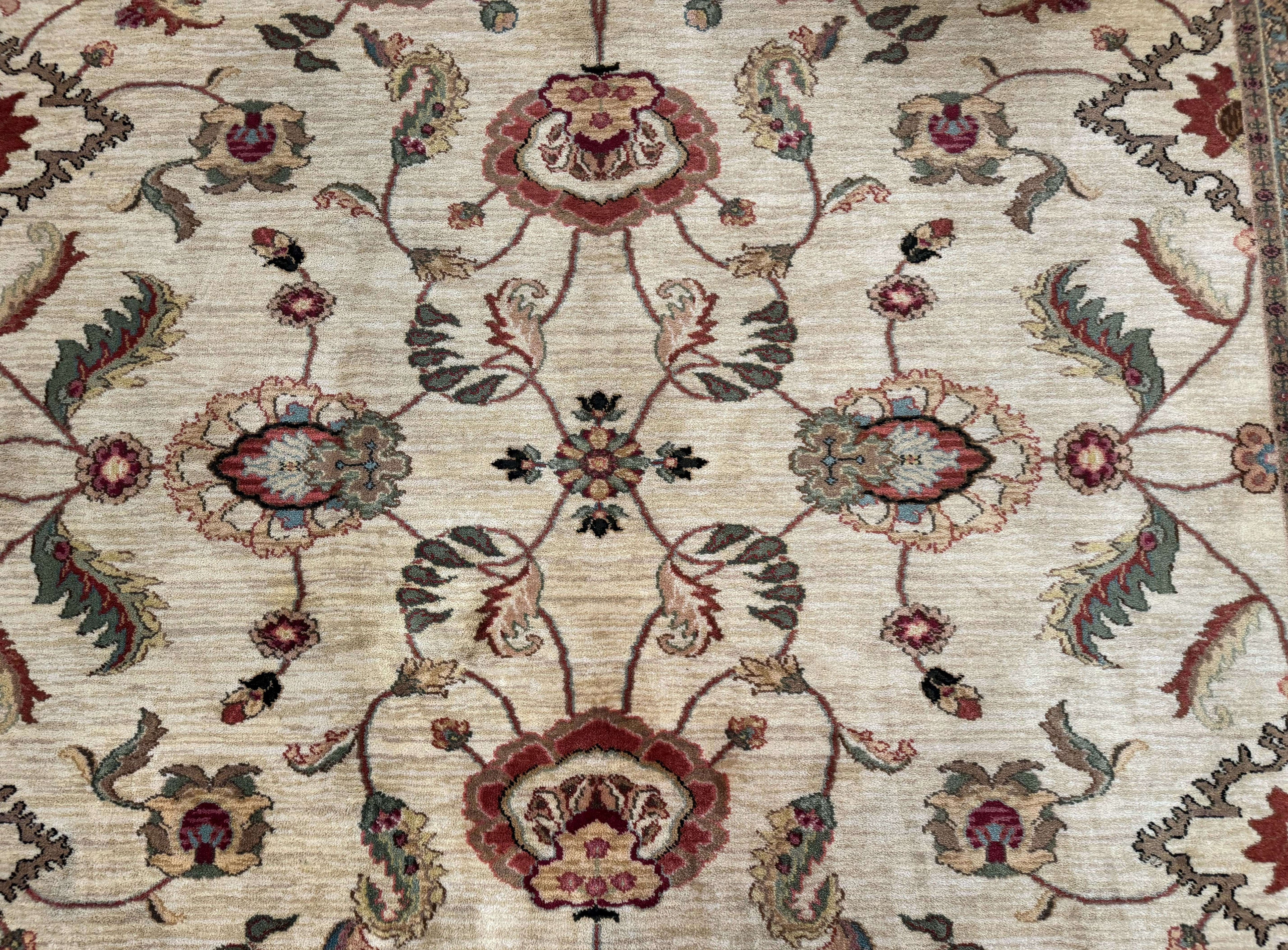 Karastan Rug 8.8 x 10, Ashara Agra Ivory #549, Wool, Vintage