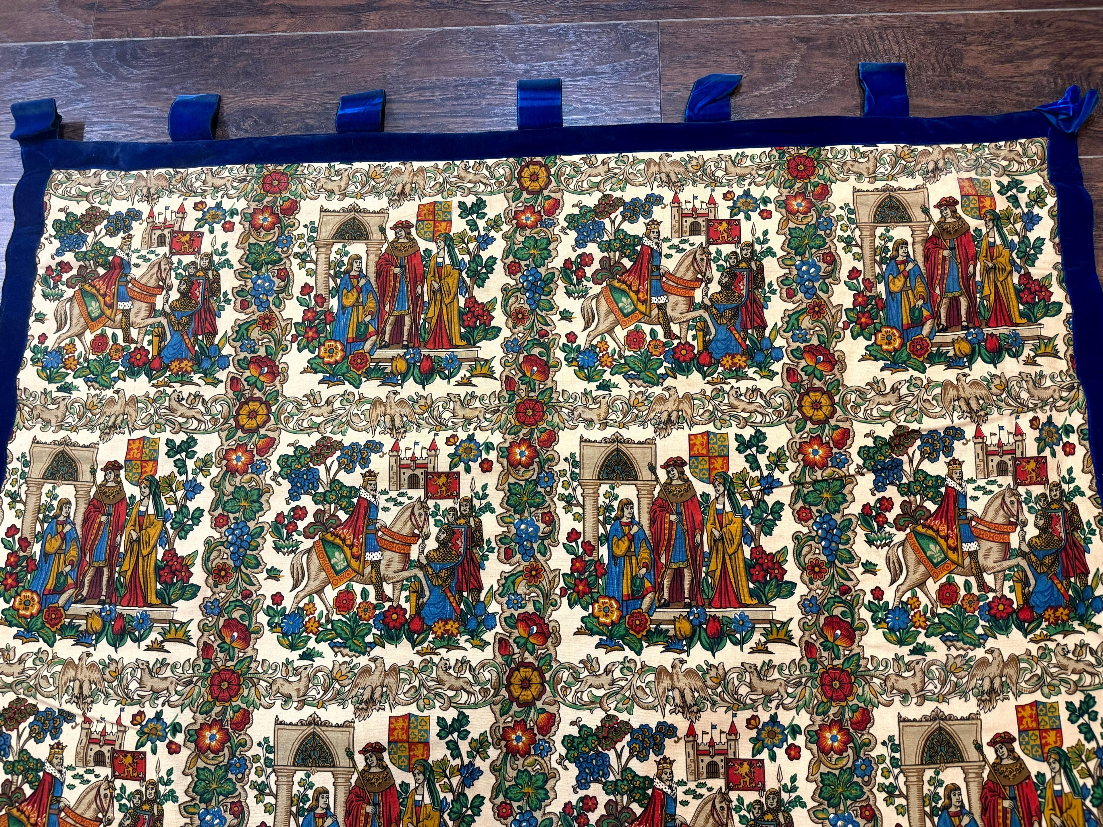 Vintage European Tapestry 4x4, Medievel Design
