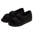 Silvert s Womens Easy Closure Sandal For Indoors & Outdoors Black