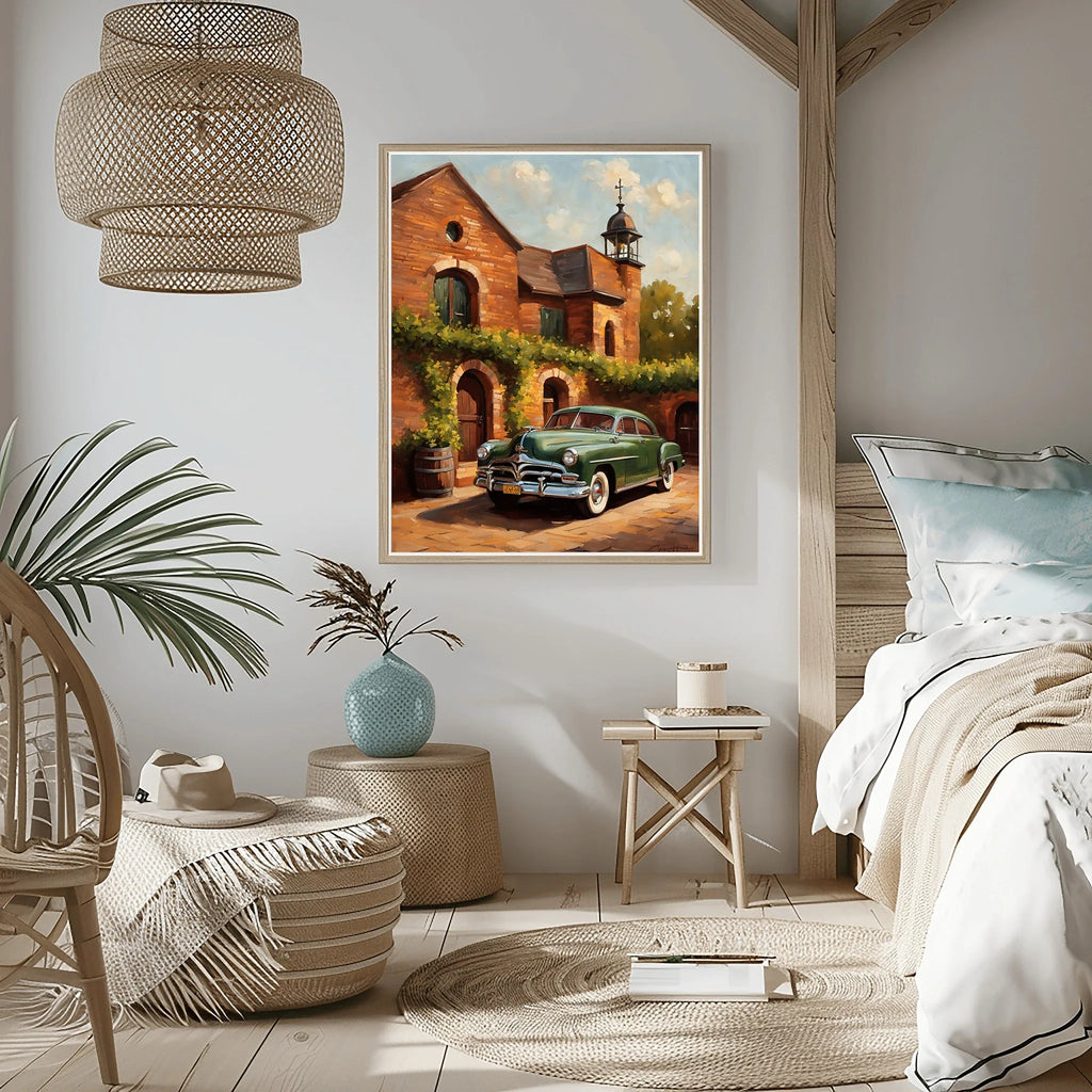 1951 Step-Down Racing Legend Wine Country Wall Art | Vintage Luxury Estate Print