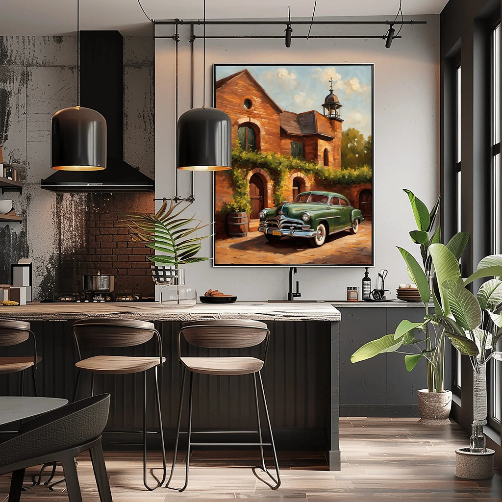 1951 Step-Down Racing Legend Wine Country Wall Art | Vintage Luxury Estate Print