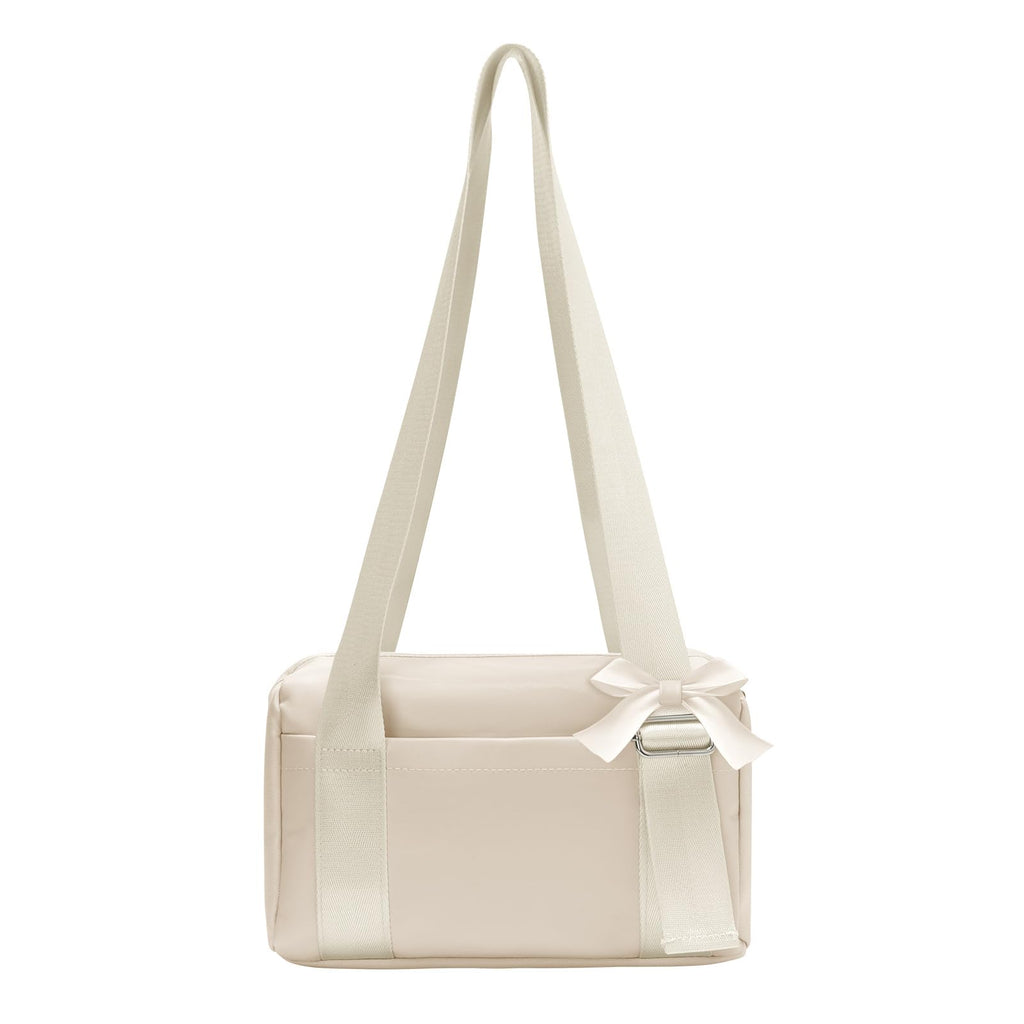 MEXS Mini Gym Bag for Women Waterproof Sports Duffel Bag Cream 10x5.4x6.5in