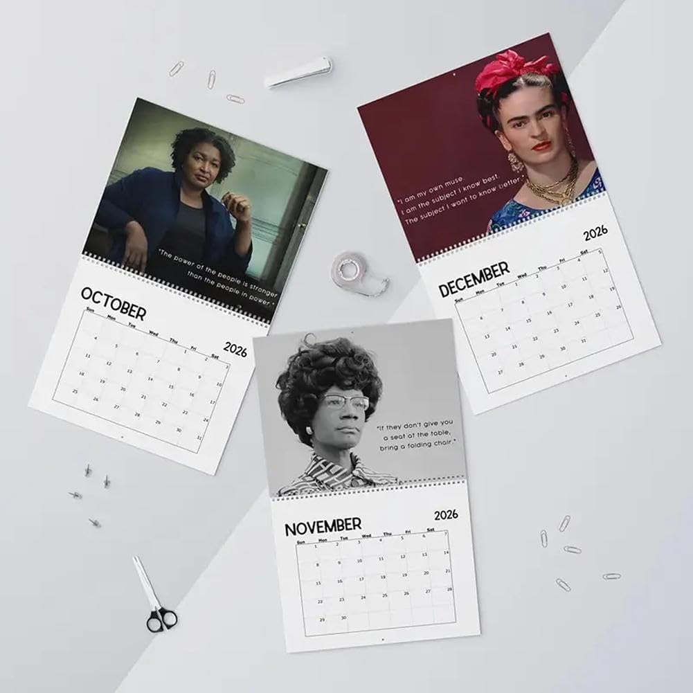 LeeJ 2026 Well-Behaved Women Wall Calendar 11x8.5 Feminist Color