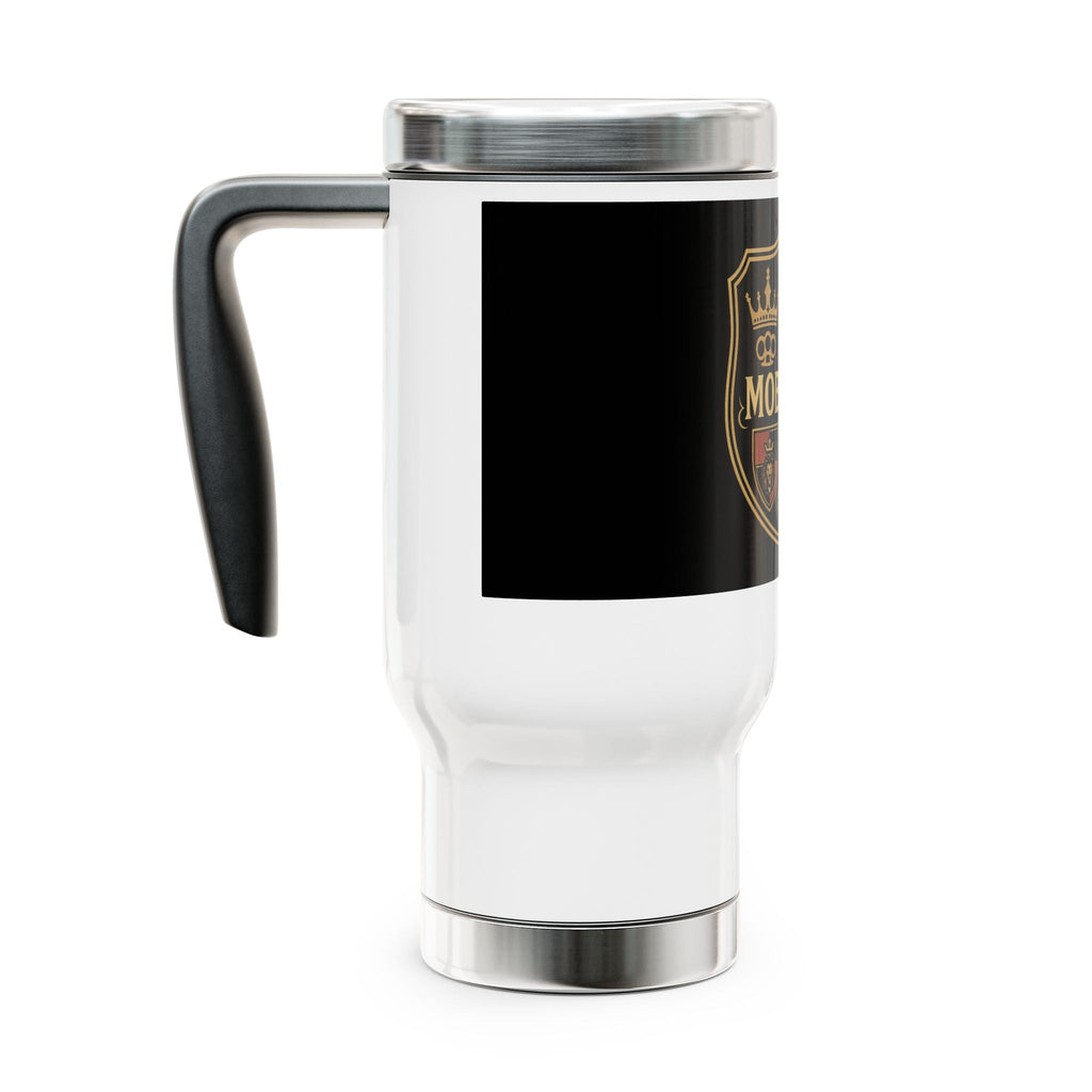 Mob Crew 4 Family Shield 14oz Stainless Travel Mug with Handle - Perfect 14oz Stainless Travel Mug for On-the-Go