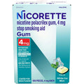 Nicorette Nicotine Gum Stop Smoking Aid, 4 Mg, White Ice Mint Flavor