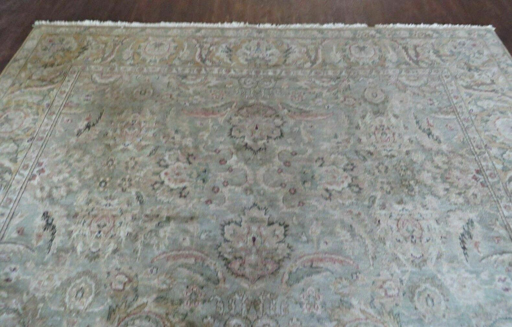8' X 10' Vintage Handmade India Floral Oriental Top Quality Jaipur Tea Wash