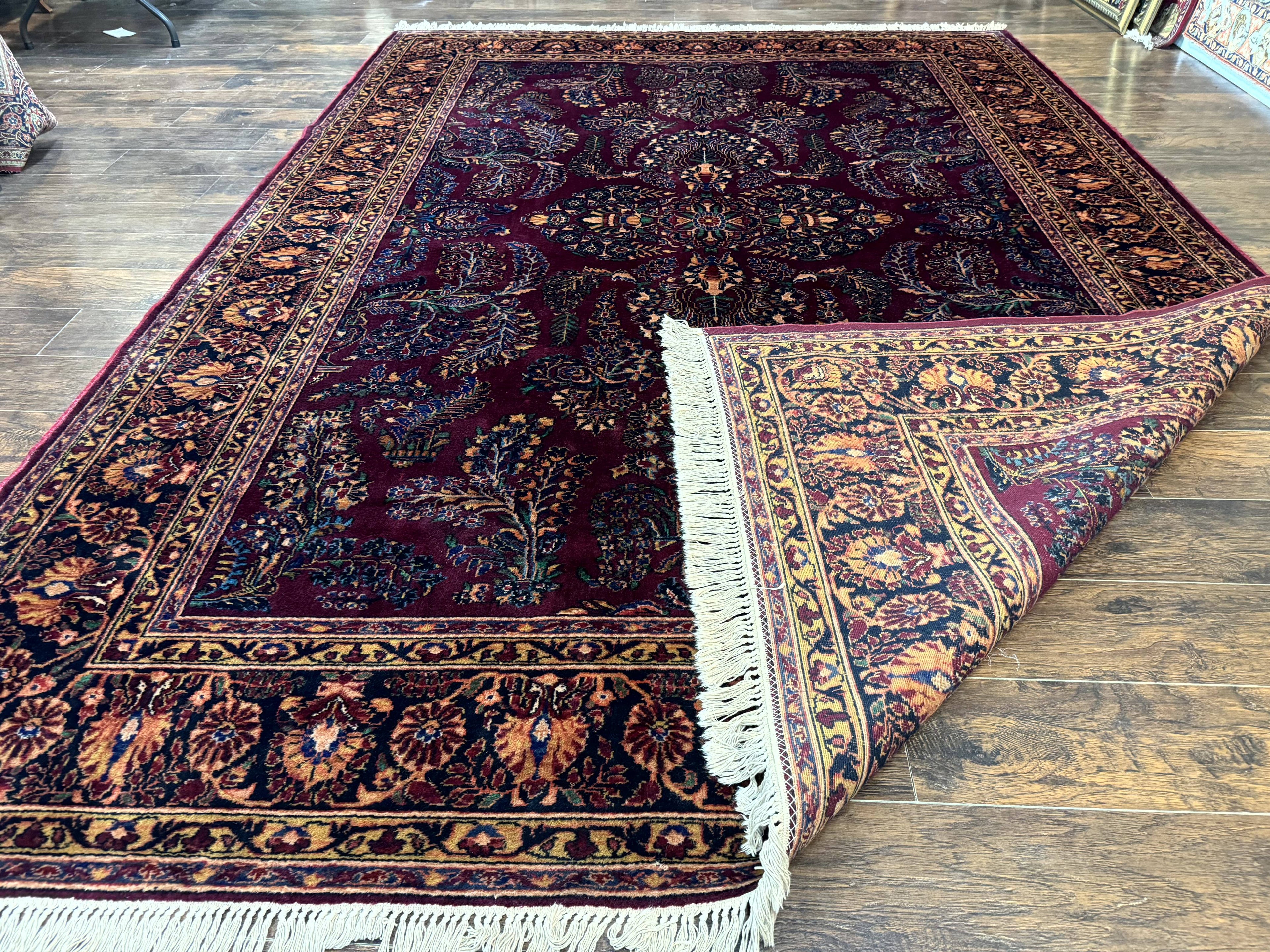 Antique Karastan Rug 8.6 x 12, Wool Pile, Vintage Discontinued Karastan Sarouk Lanamar