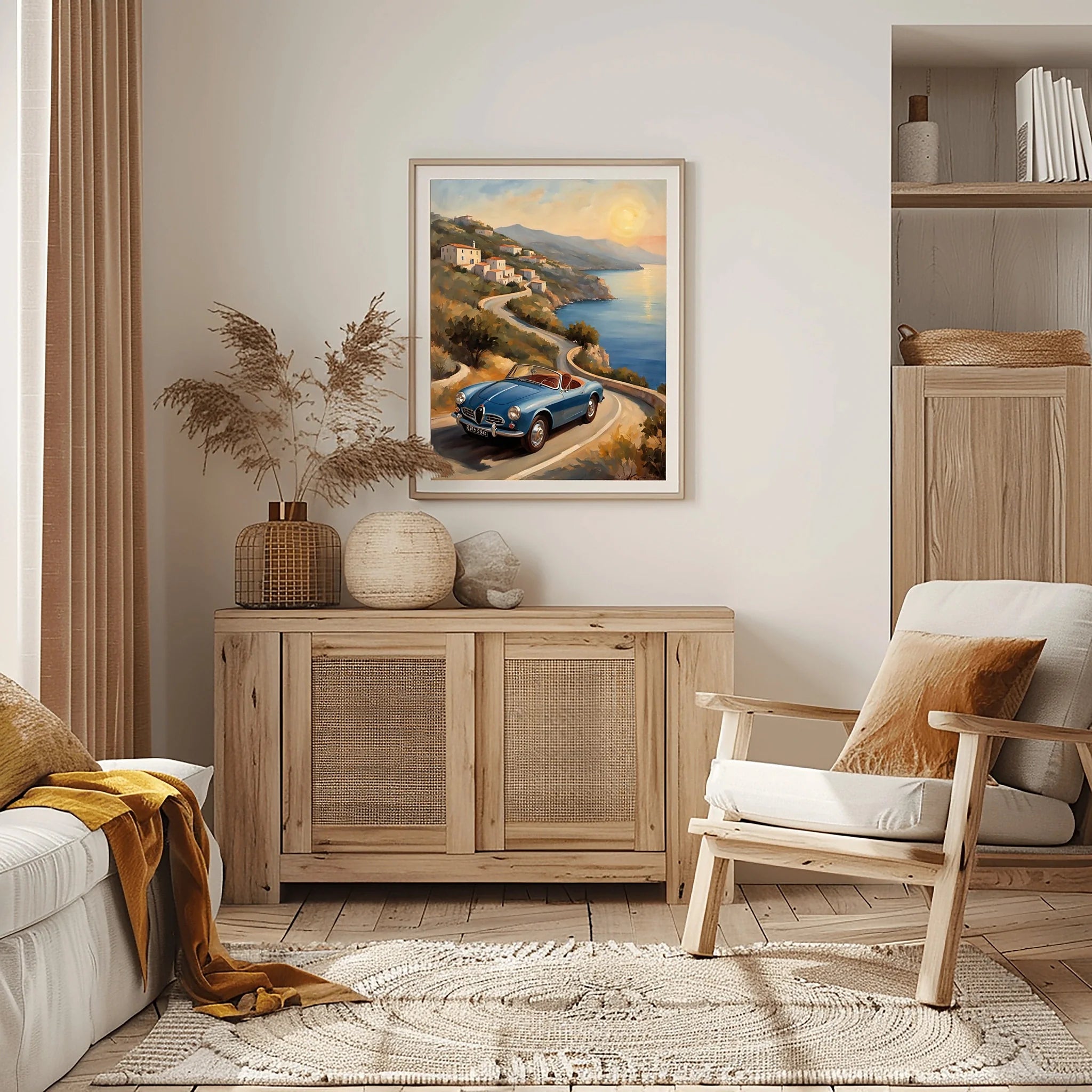 1958 Italian Spider Romance - Beach Edition | Poster Canvas
