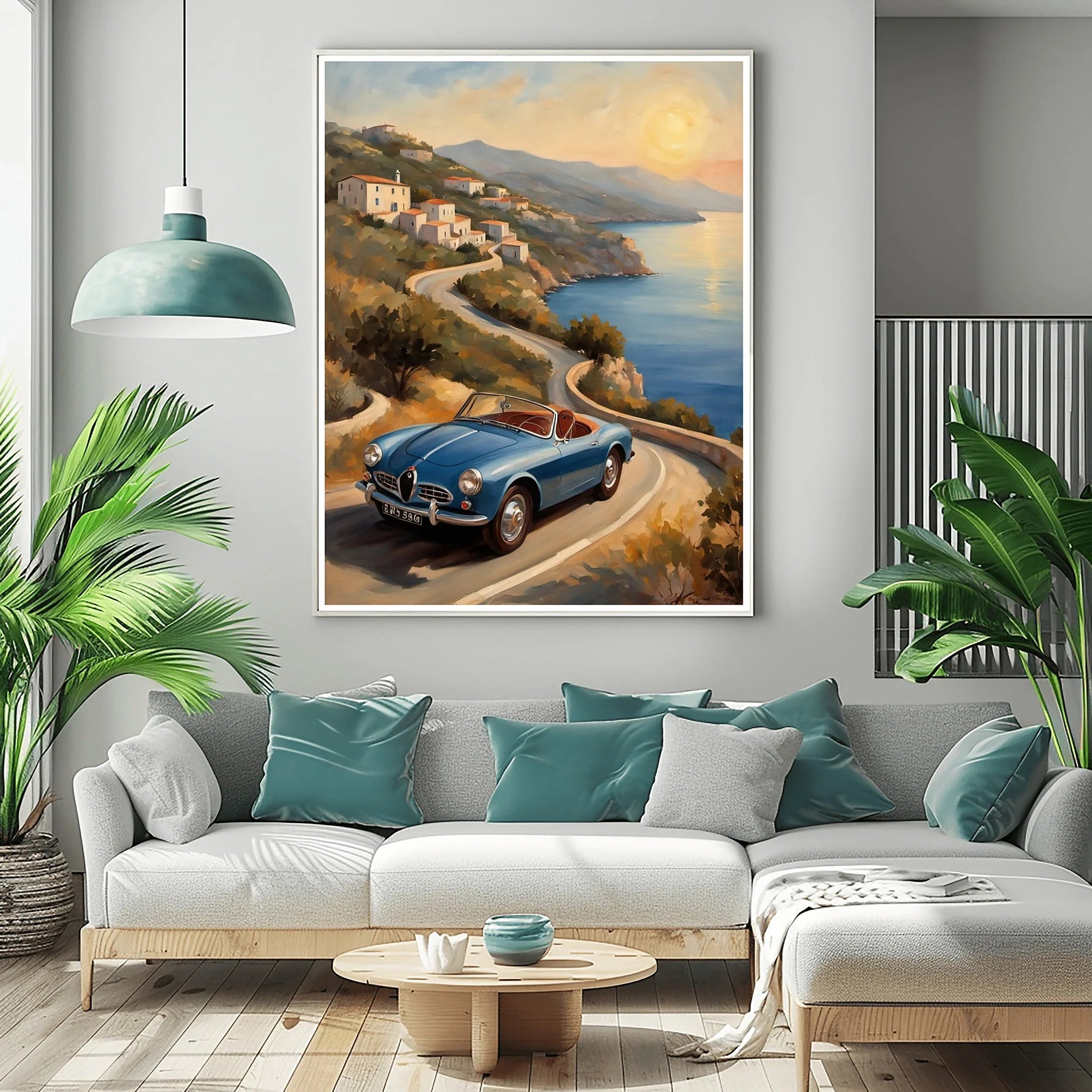 1958 Italian Spider Romance - Beach Edition | Poster Canvas