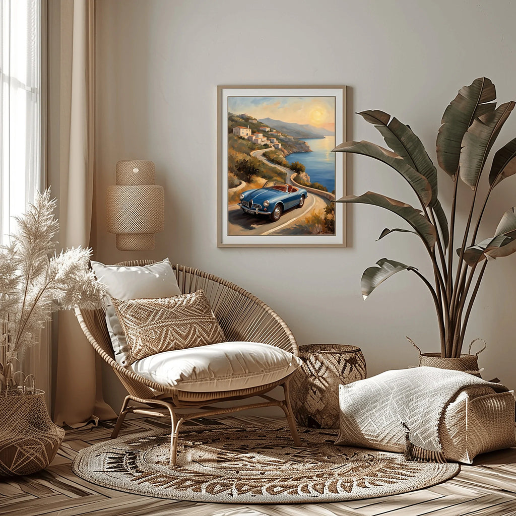 1958 Italian Spider Romance - Beach Edition | Poster Canvas