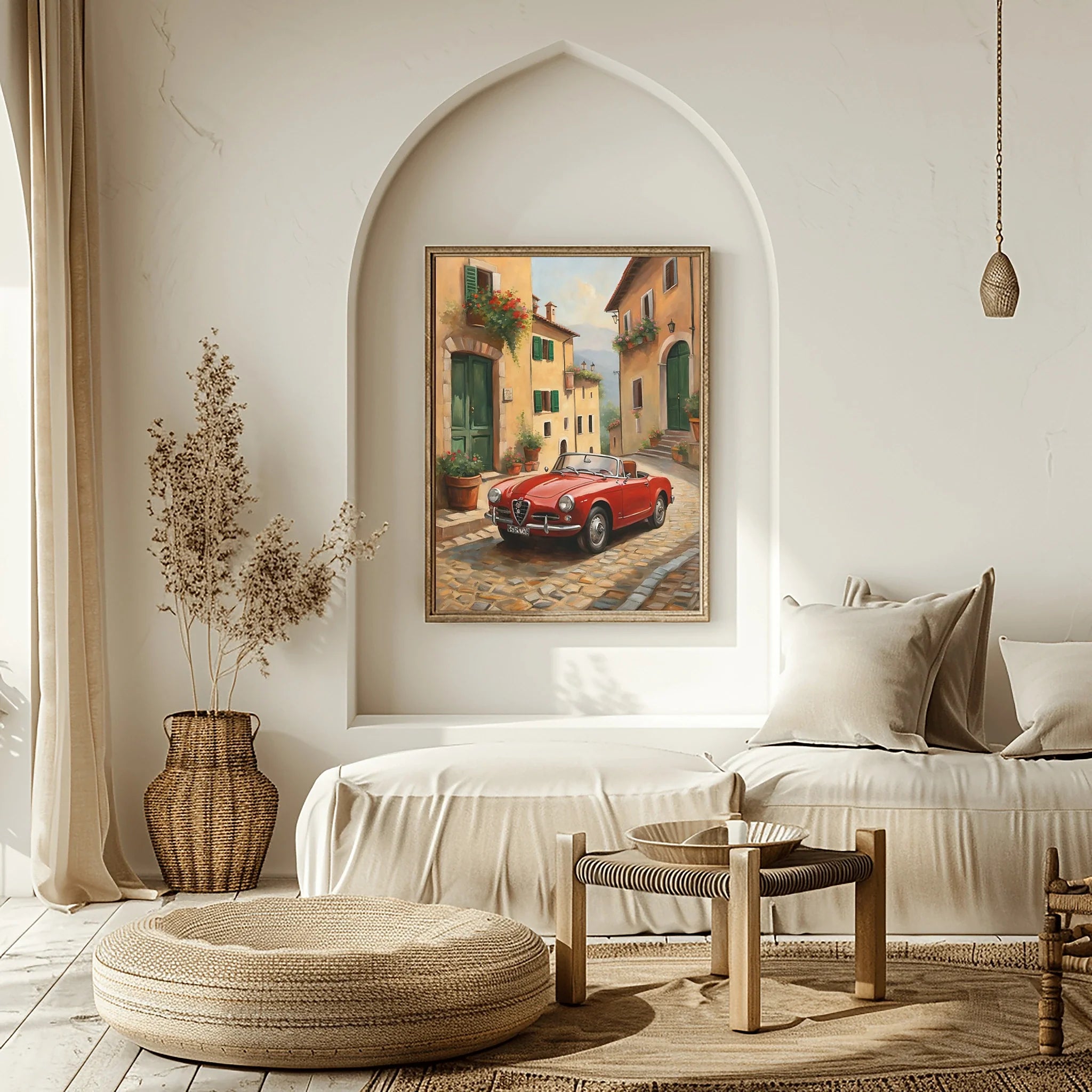 1958 Italian Spider Romance - Italian Street Edition | Poster Canvas