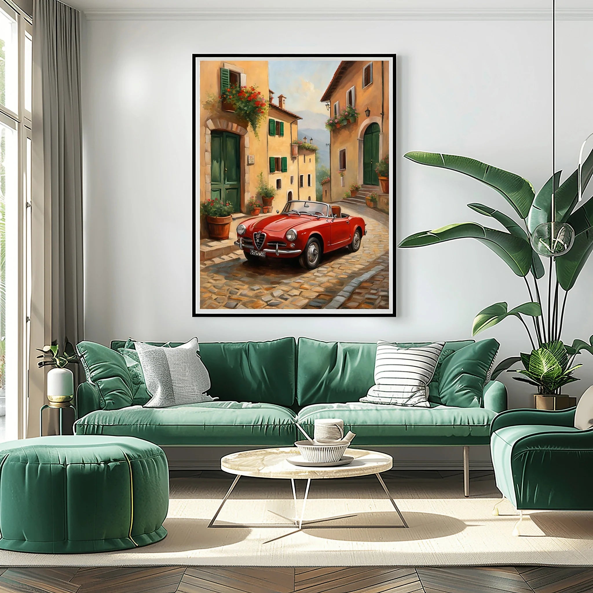 1958 Italian Spider Romance - Italian Street Edition | Poster Canvas