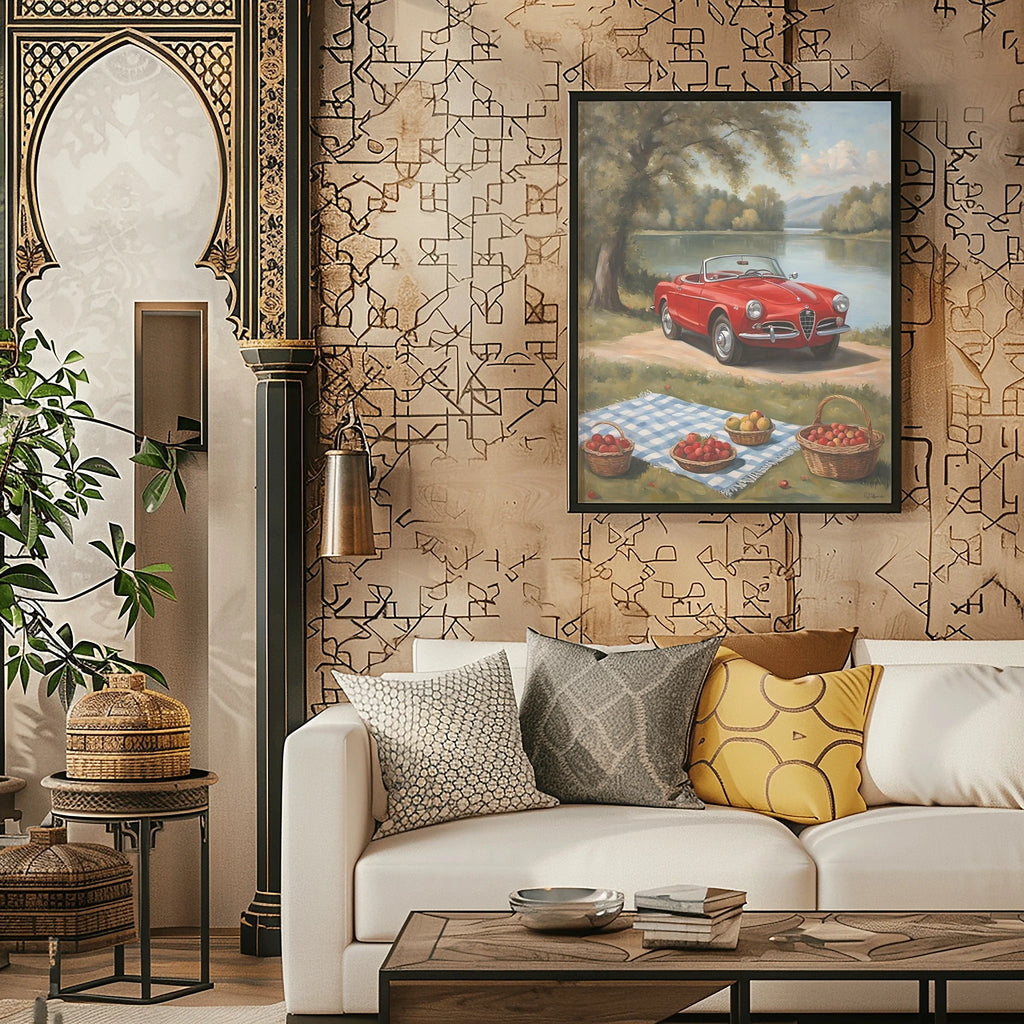 1958 Italian Spider Romance - Lakeside Edition | Poster Canvas