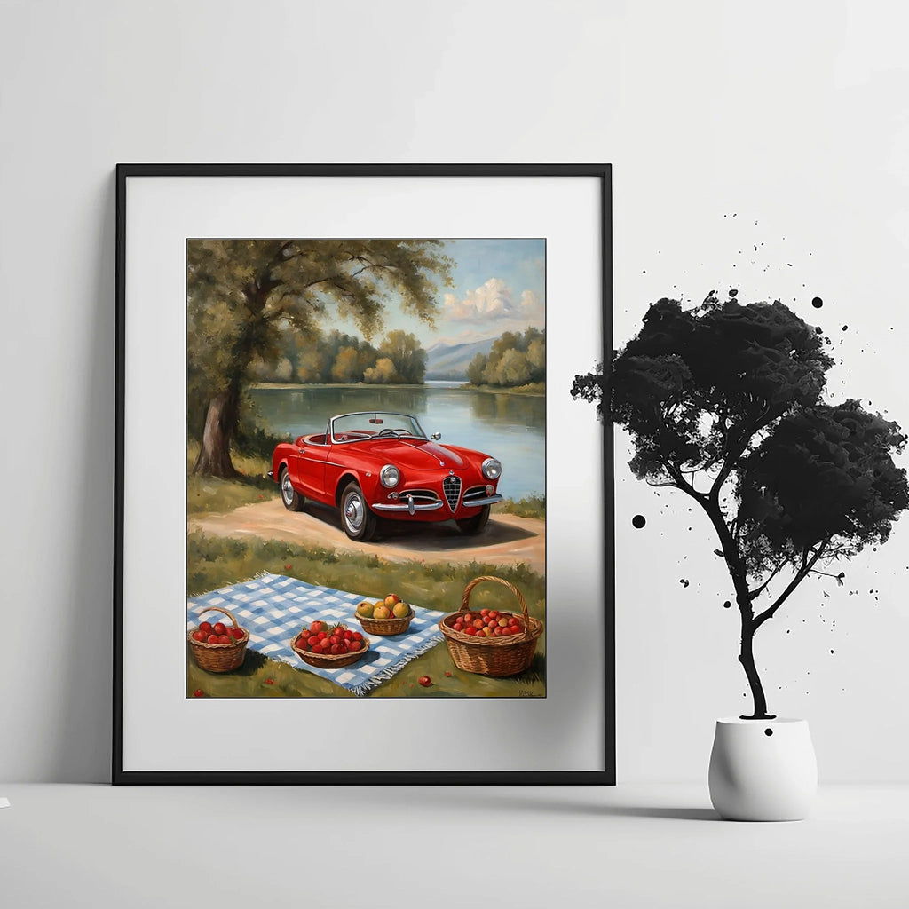 1958 Italian Spider Romance - Lakeside Edition | Poster Canvas