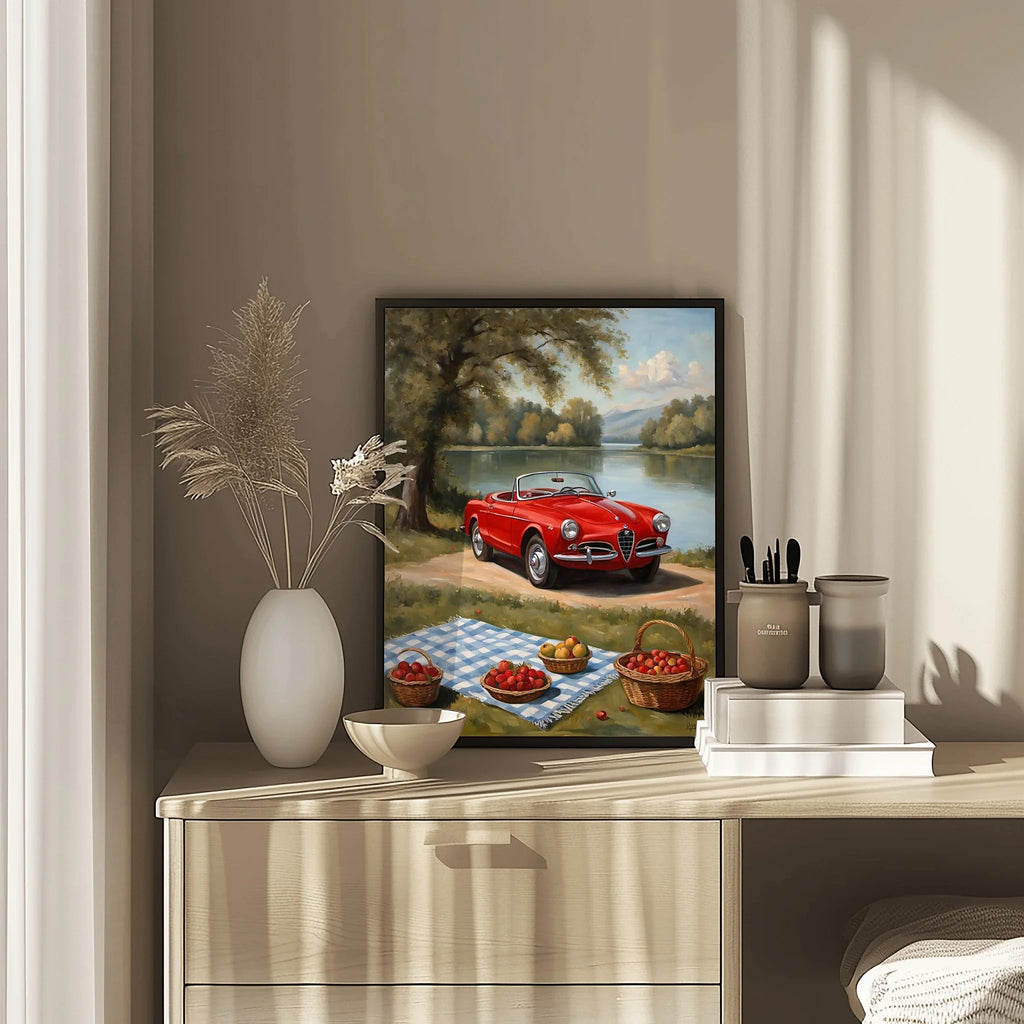 1958 Italian Spider Romance - Lakeside Edition | Poster Canvas