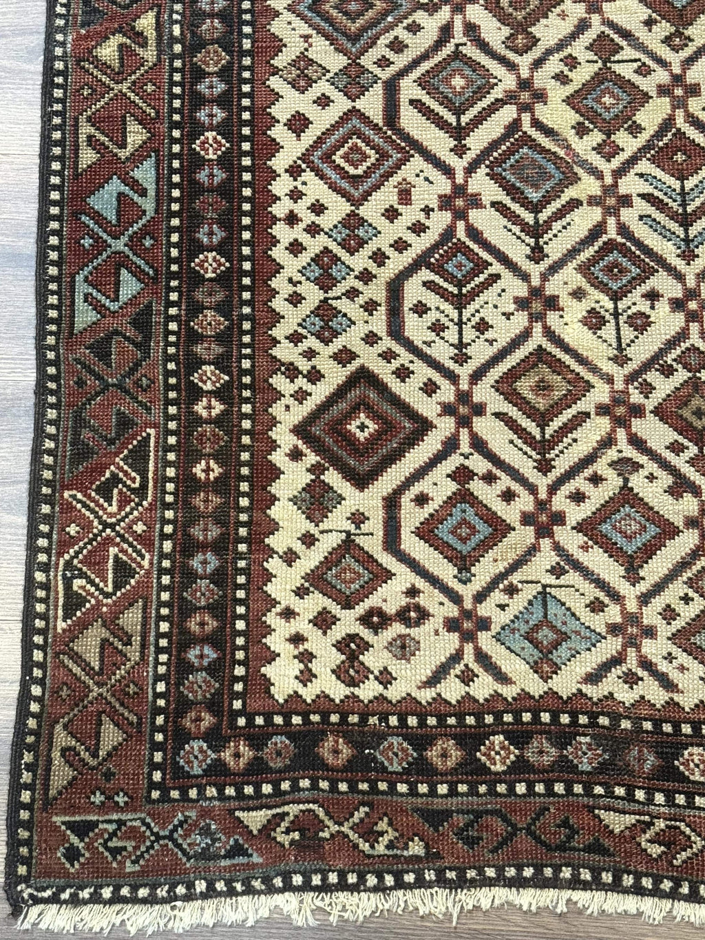 Antique Caucasian Shirvan Rug 3x5, Dagestan Prayer Rug, Collectible, Early 20th Century Rug