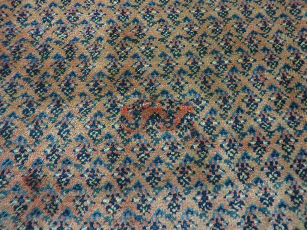 Antique Persian Seraband Runner 3.7 x 11 - Red, Wool, Mir Pattern