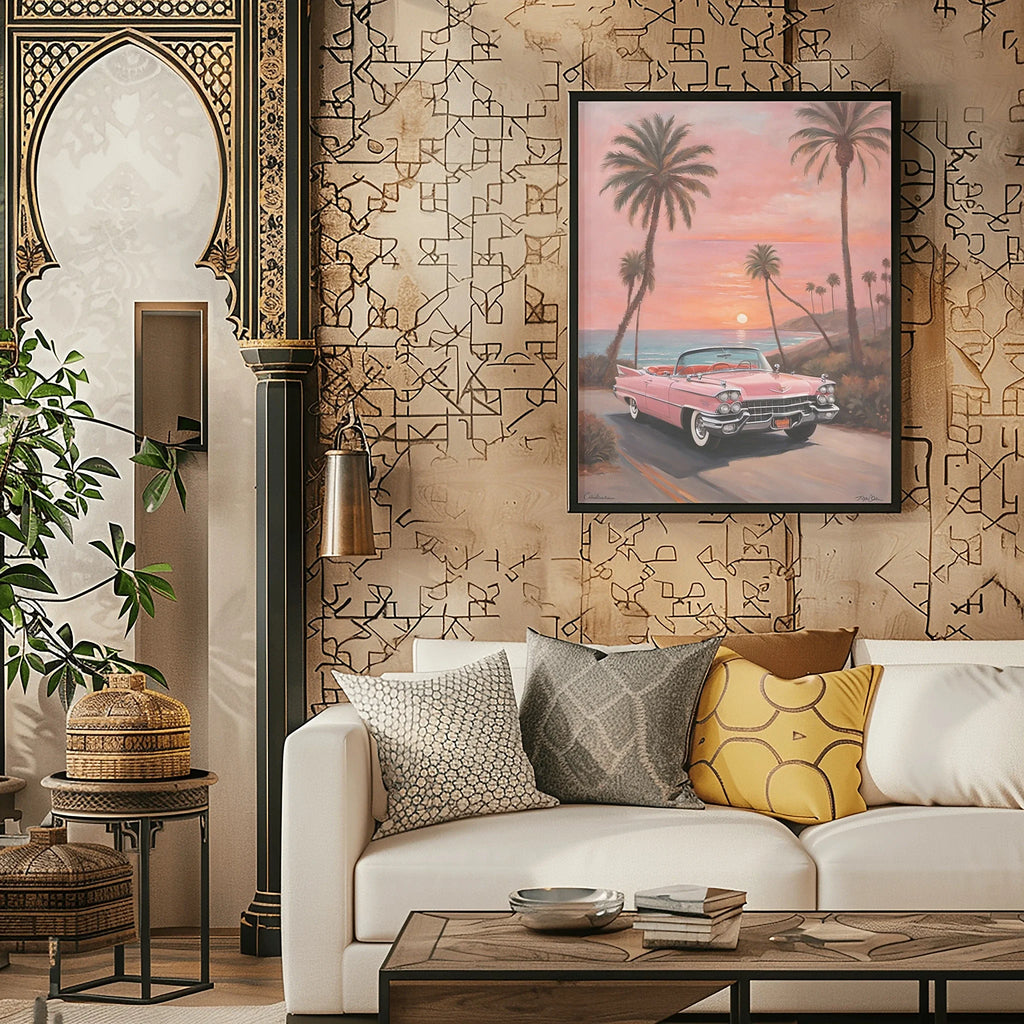 1959 Fins Chrome Cadillac - Beach Edition | Poster Canvas
