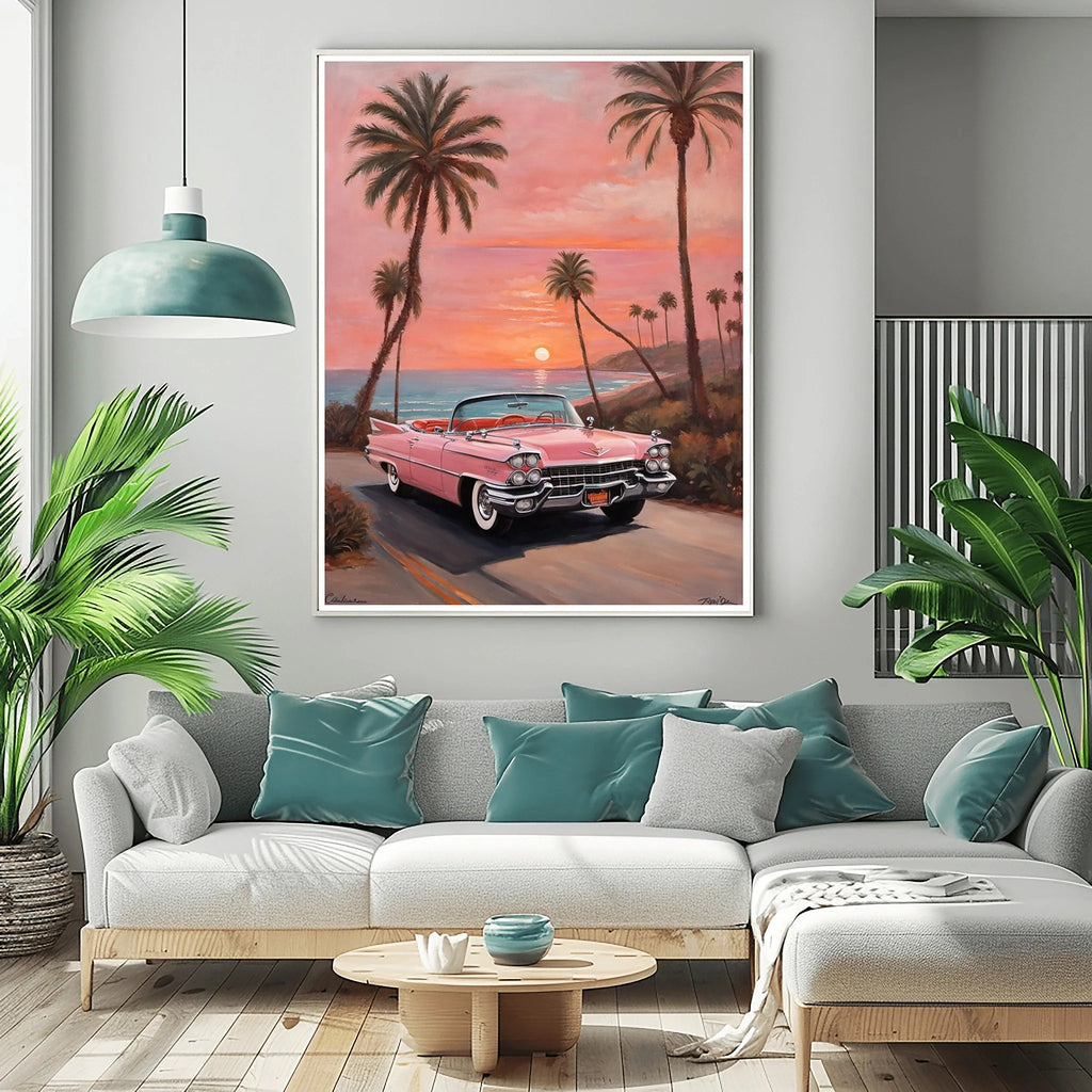 1959 Fins Chrome Cadillac - Beach Edition | Poster Canvas