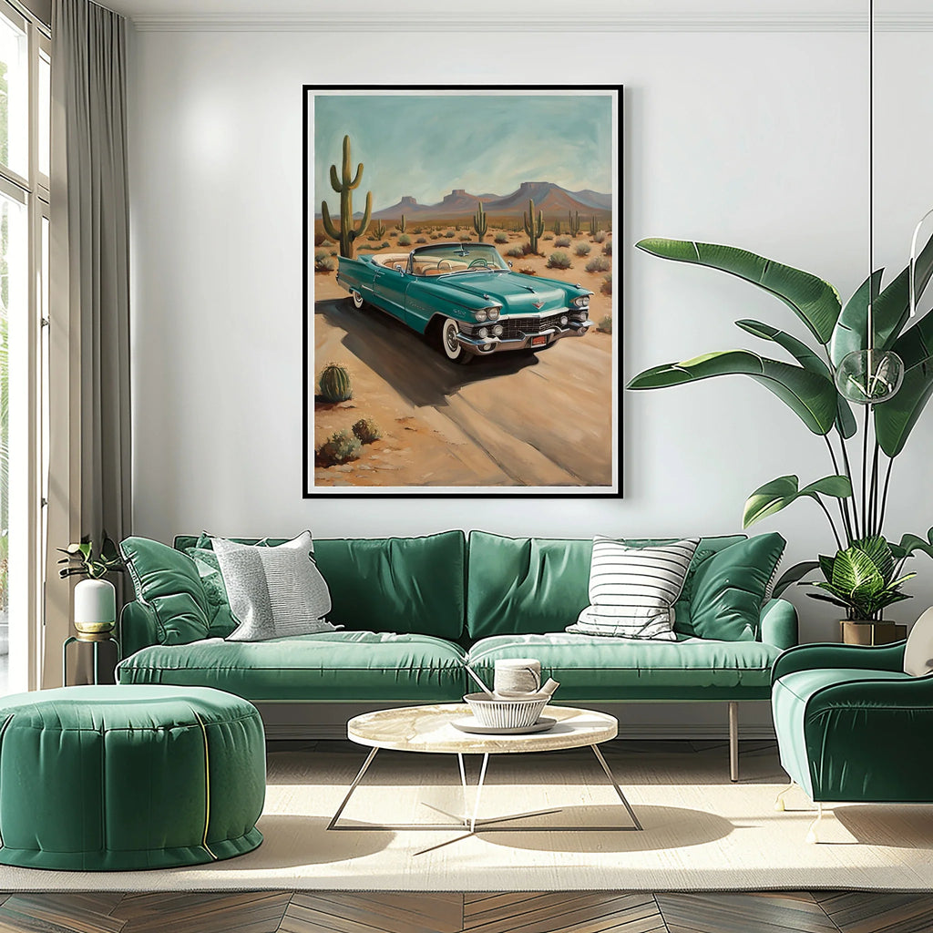 1959 Fins Chrome Cadillac - Desert Edition | Poster Canvas