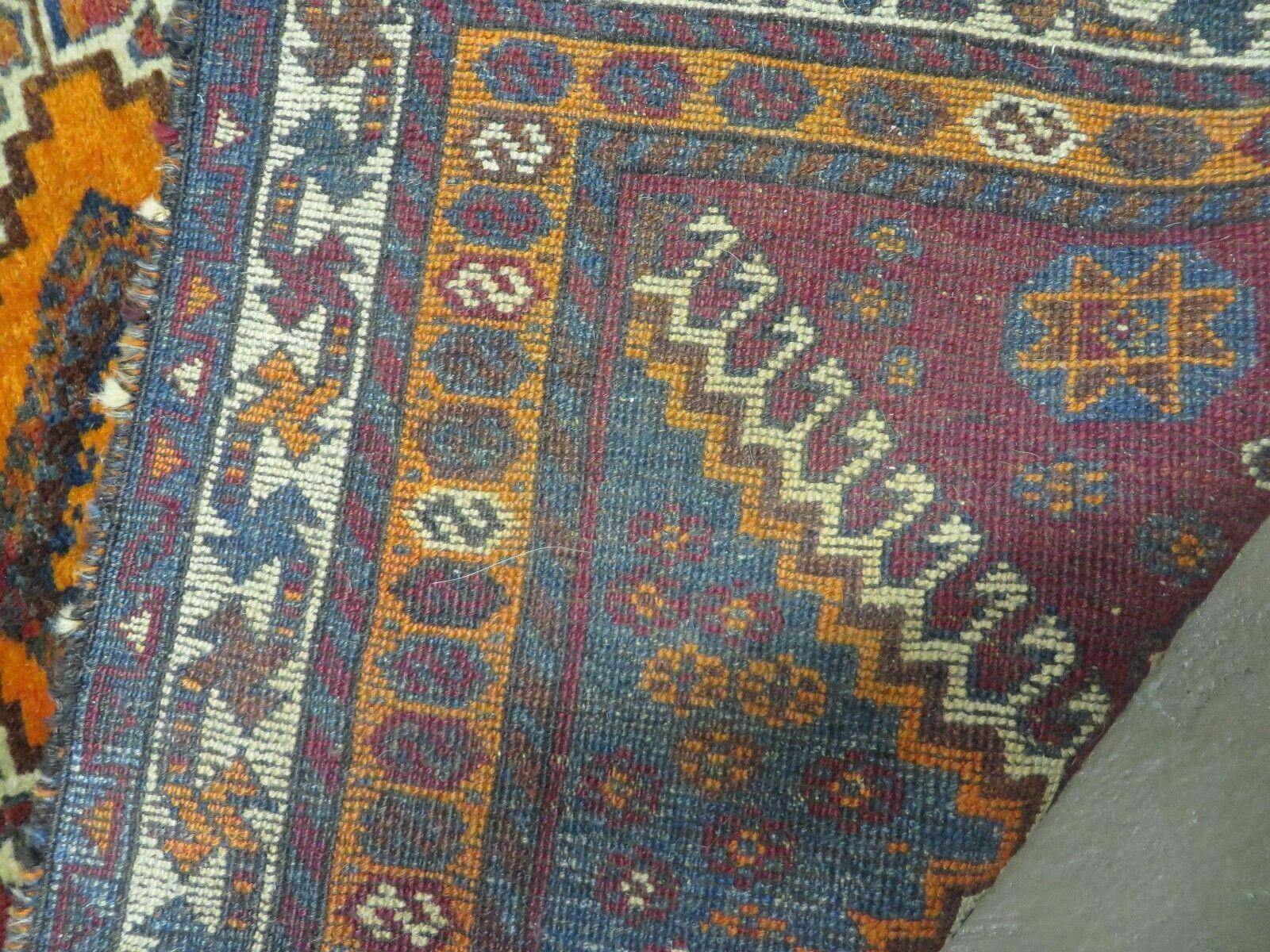 4' X 7' Antique Handmade Tribal Turkish Wool Rug Nice