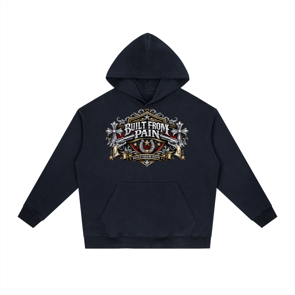 2 GUNS CHROME Essential Heavyweight Drop-Shoulder Hoodie