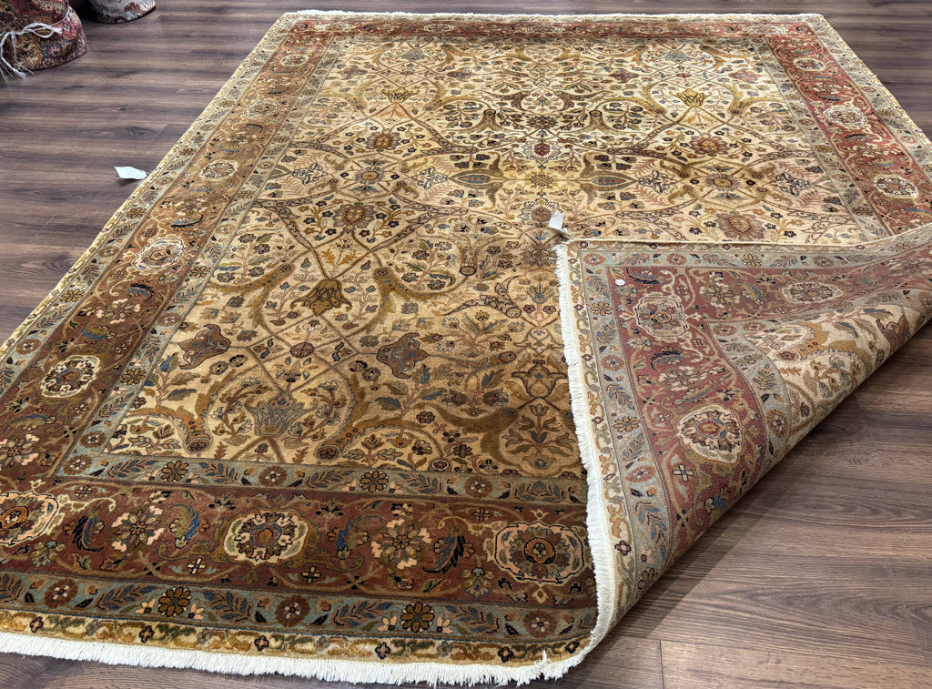 Indo Persian Rug 8x10, Teawash Bidjar Carpet, Allover Pattern