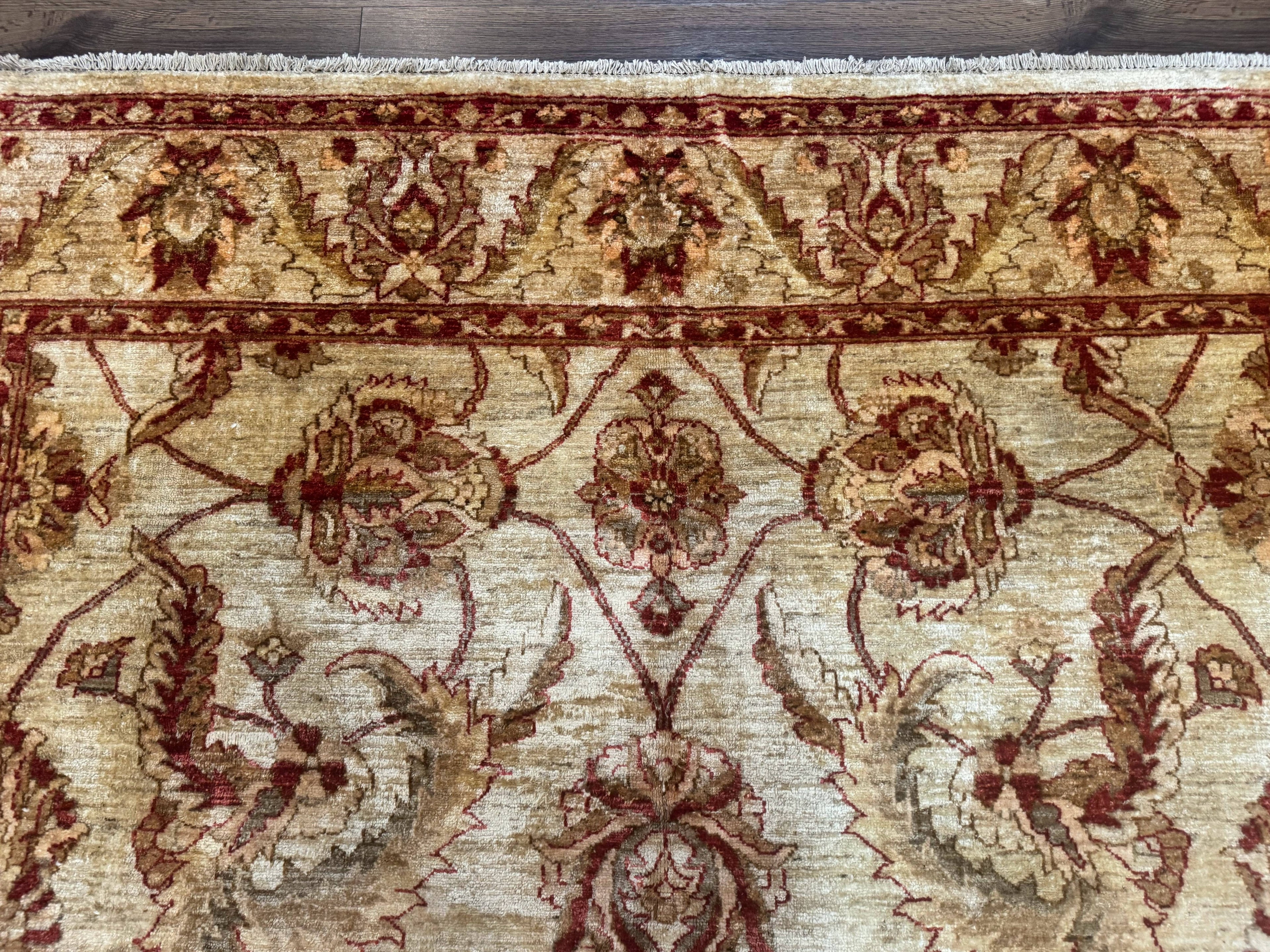 Indian Mahal Rug 7x9, Traditional Wool Carpet
