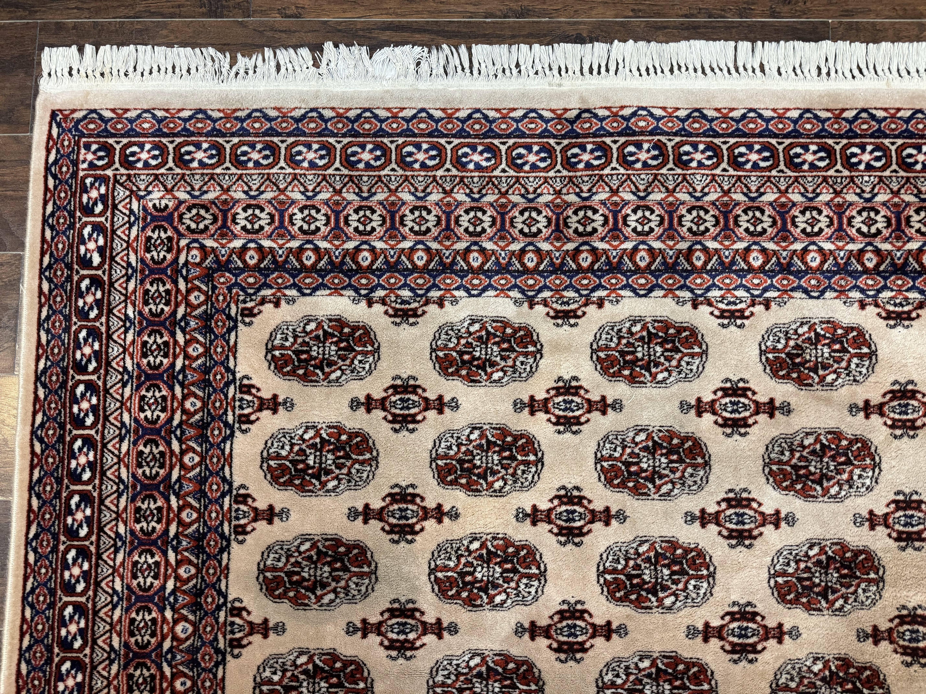 Karastan Rug 8.2 x 11.6 Beige Bokhara, Wool Pile, Vintage Discontinued Karastan Area Rug, Belgium Power Loomed Rug
