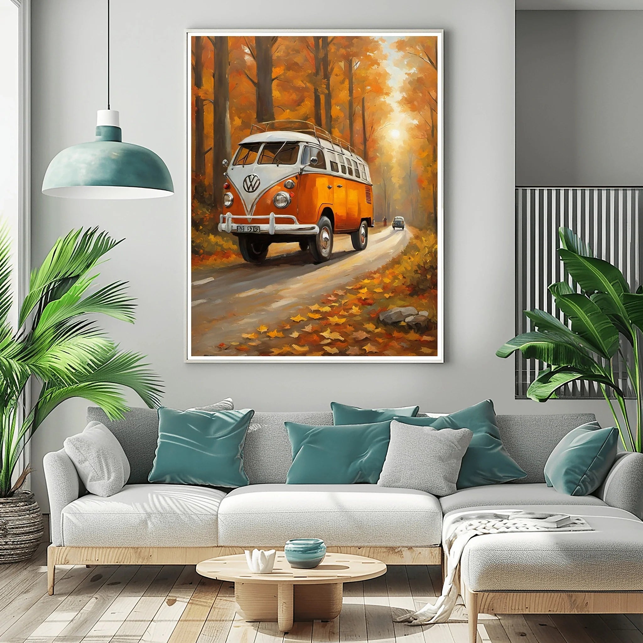 1960 German Split-Window Van - Forest Edition | Poster Canvas