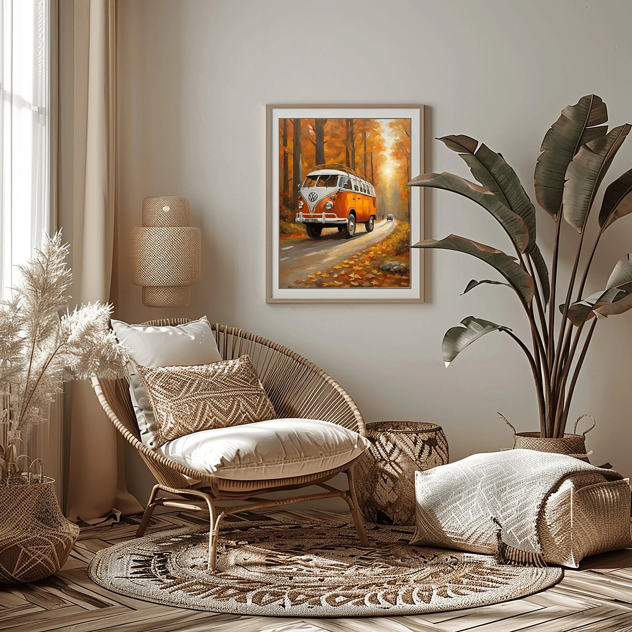1960 German Split-Window Van - Forest Edition | Poster Canvas