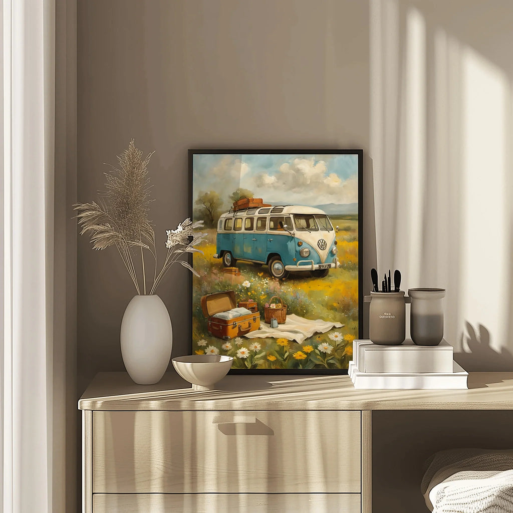 1960 German Split-Window Van - Bohem Picnic Edition | Poster Canvas