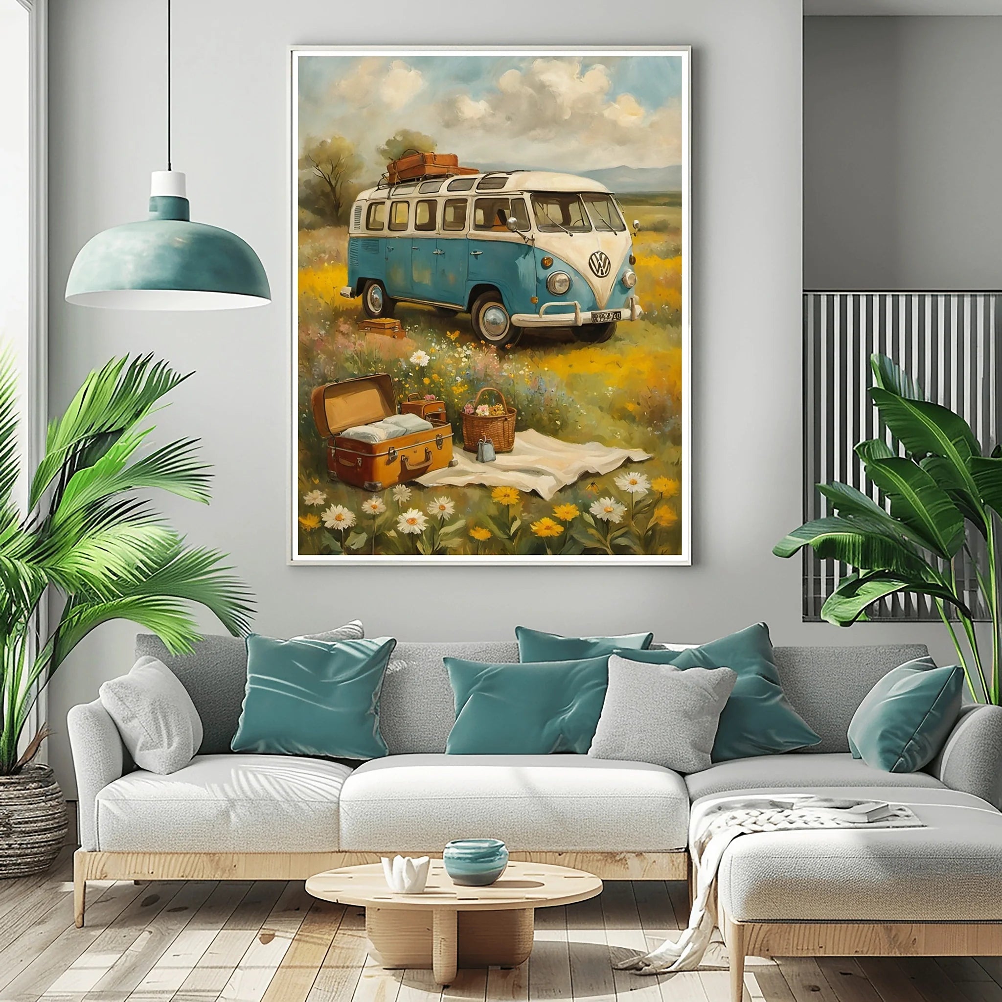 1960 German Split-Window Van - Bohem Picnic Edition | Poster Canvas