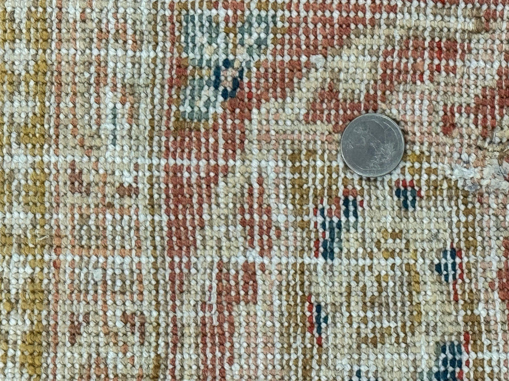 Antique Persian Tabriz Khoy Rug 8x10, Handmade Wool Carpet, Light Green Beige, Vintage Rug for Modern Home