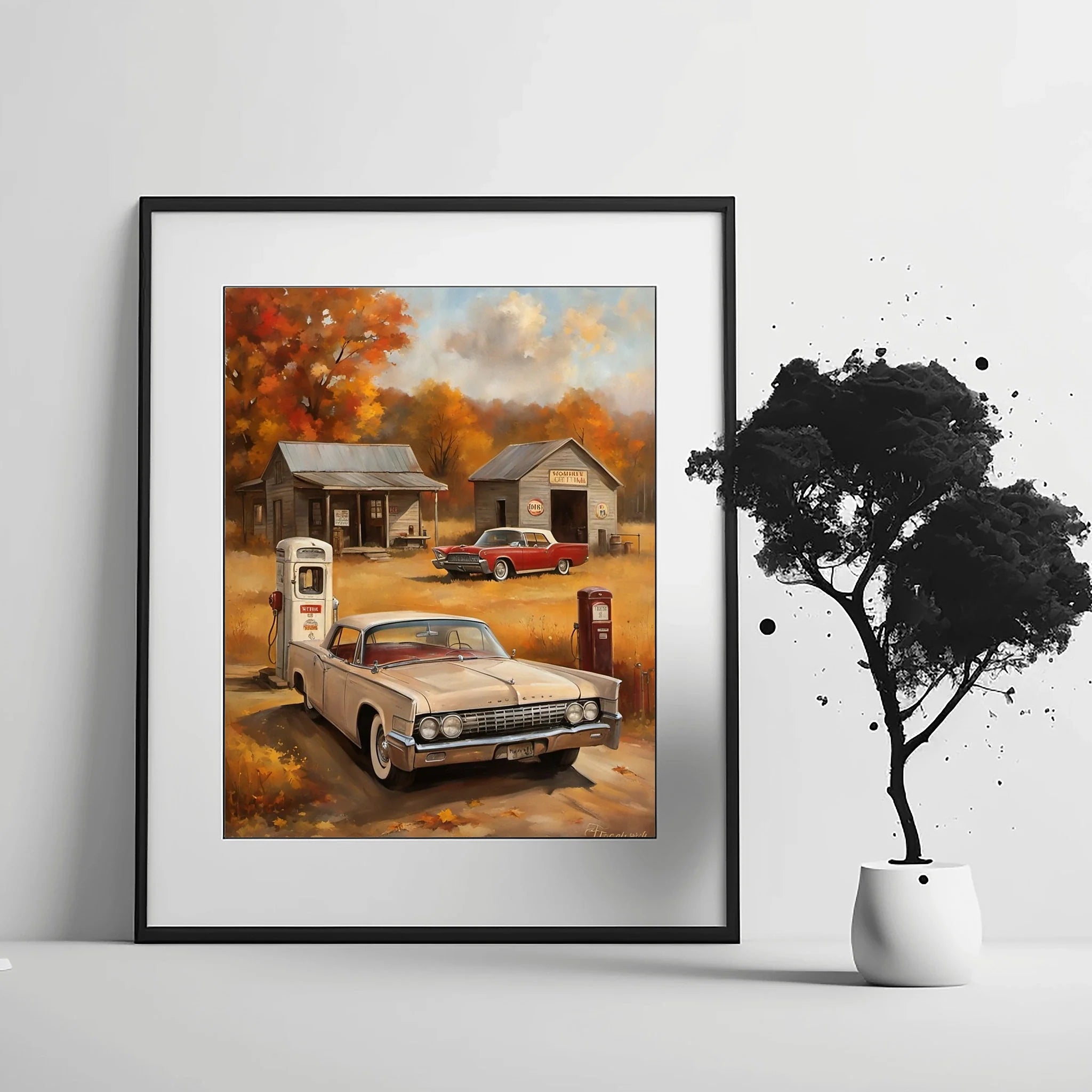 1961 Suicide-Door Continental - Gas Station Edition | Poster Canvas